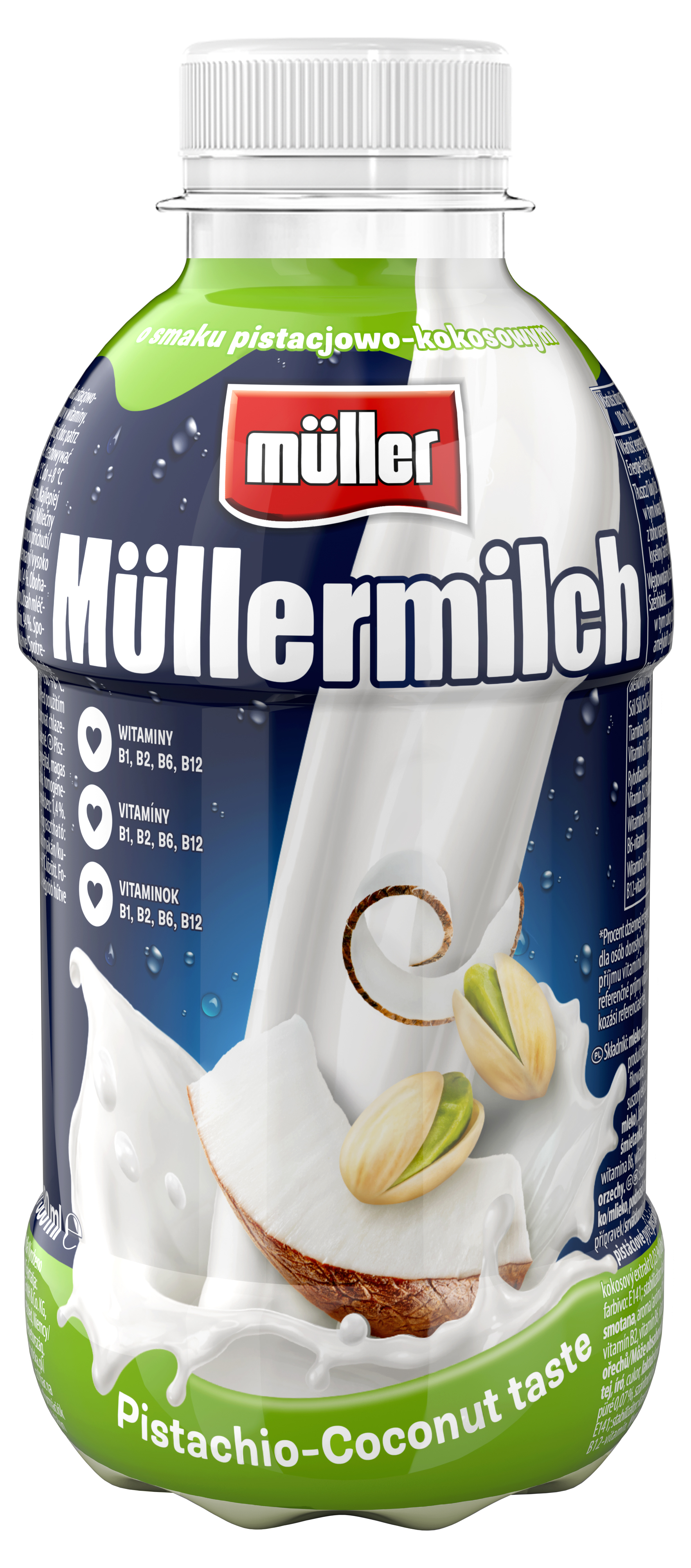Müllermilch Napój Mleczny O Smaku Kokosowo-Pistacjowym 400G