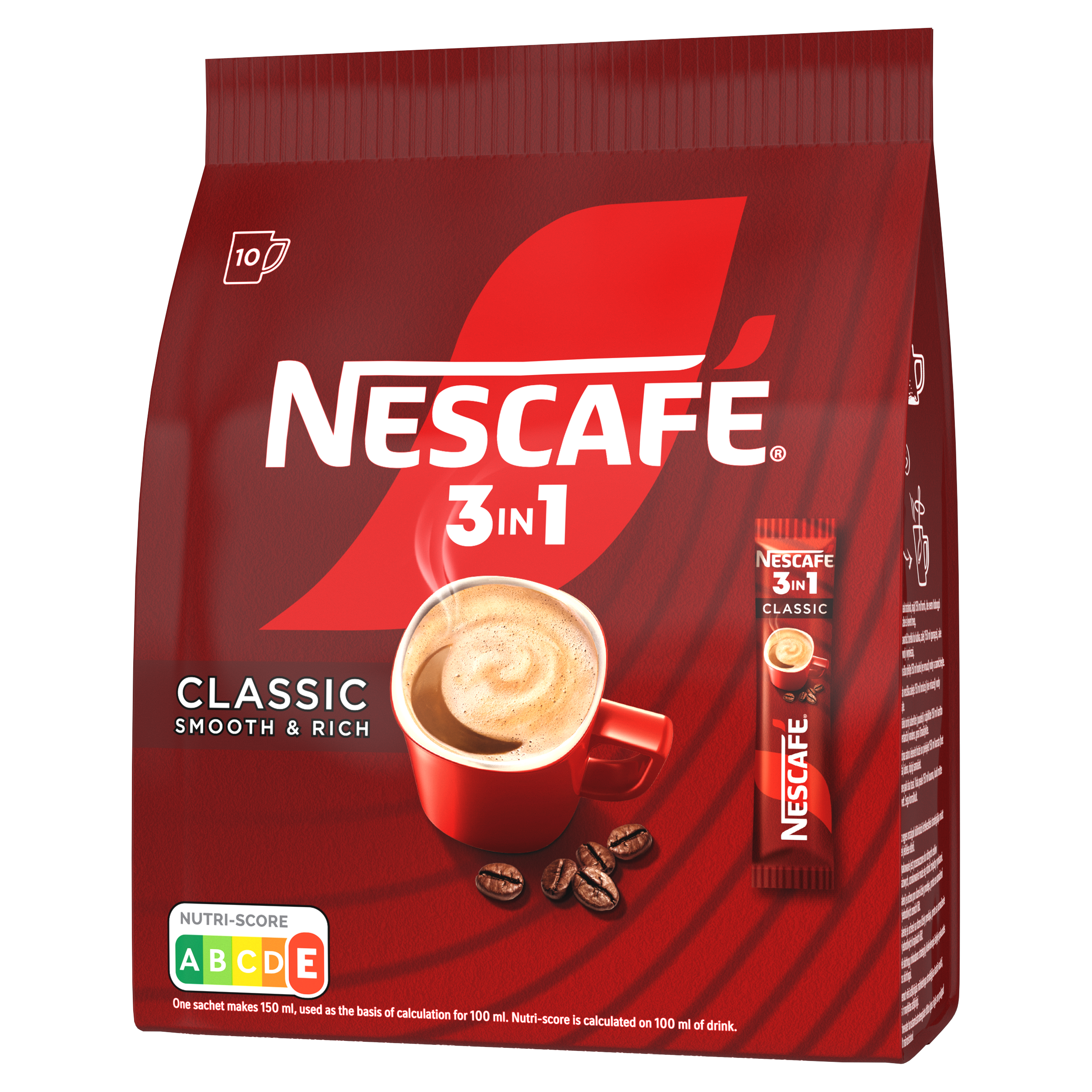 Nescafé 3In1 Classic Rozpuszczalny Napój Kawowy 10 X 16,5G