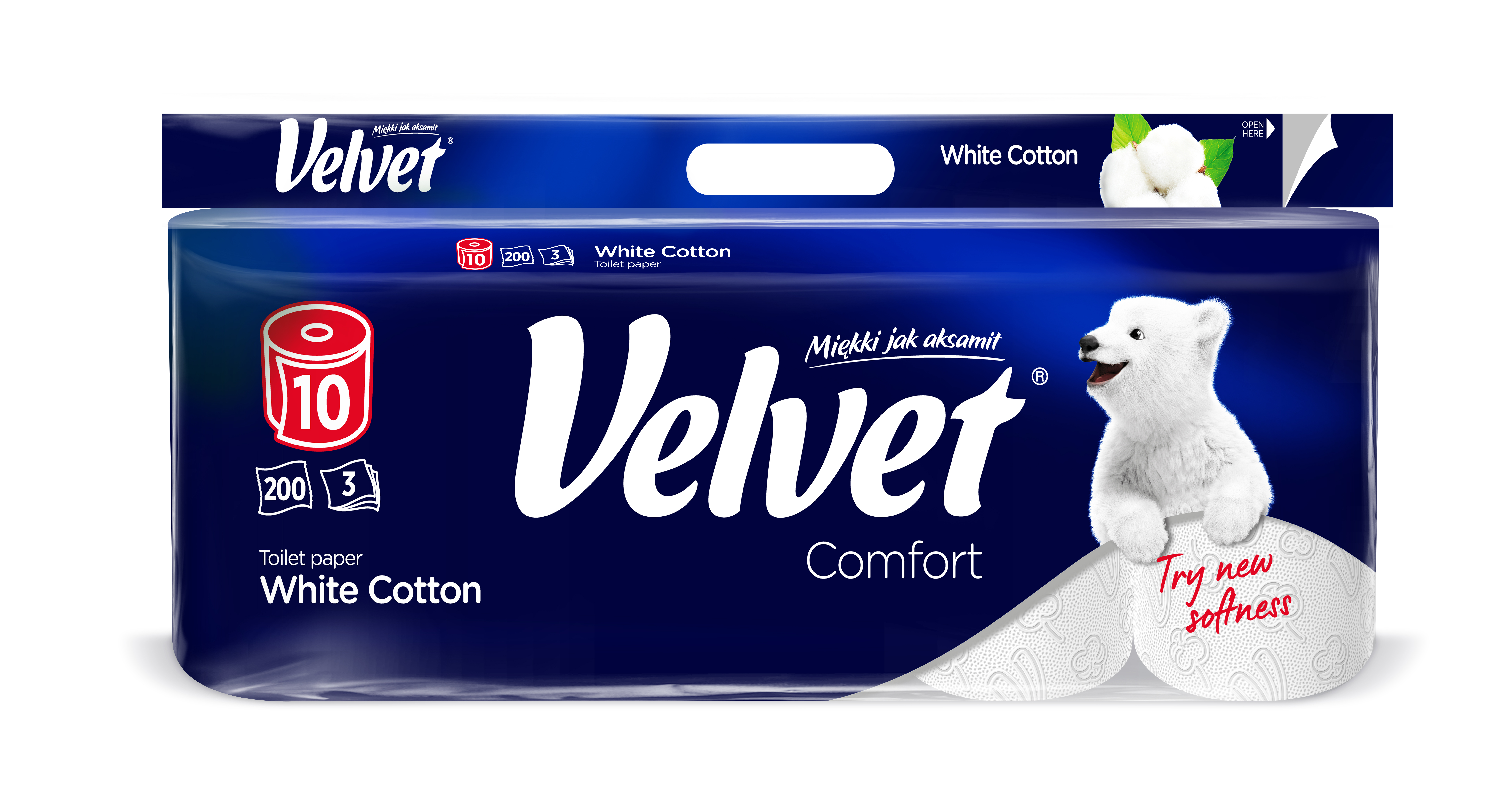 Papier Toaletowy Velvet White Cotton A'10