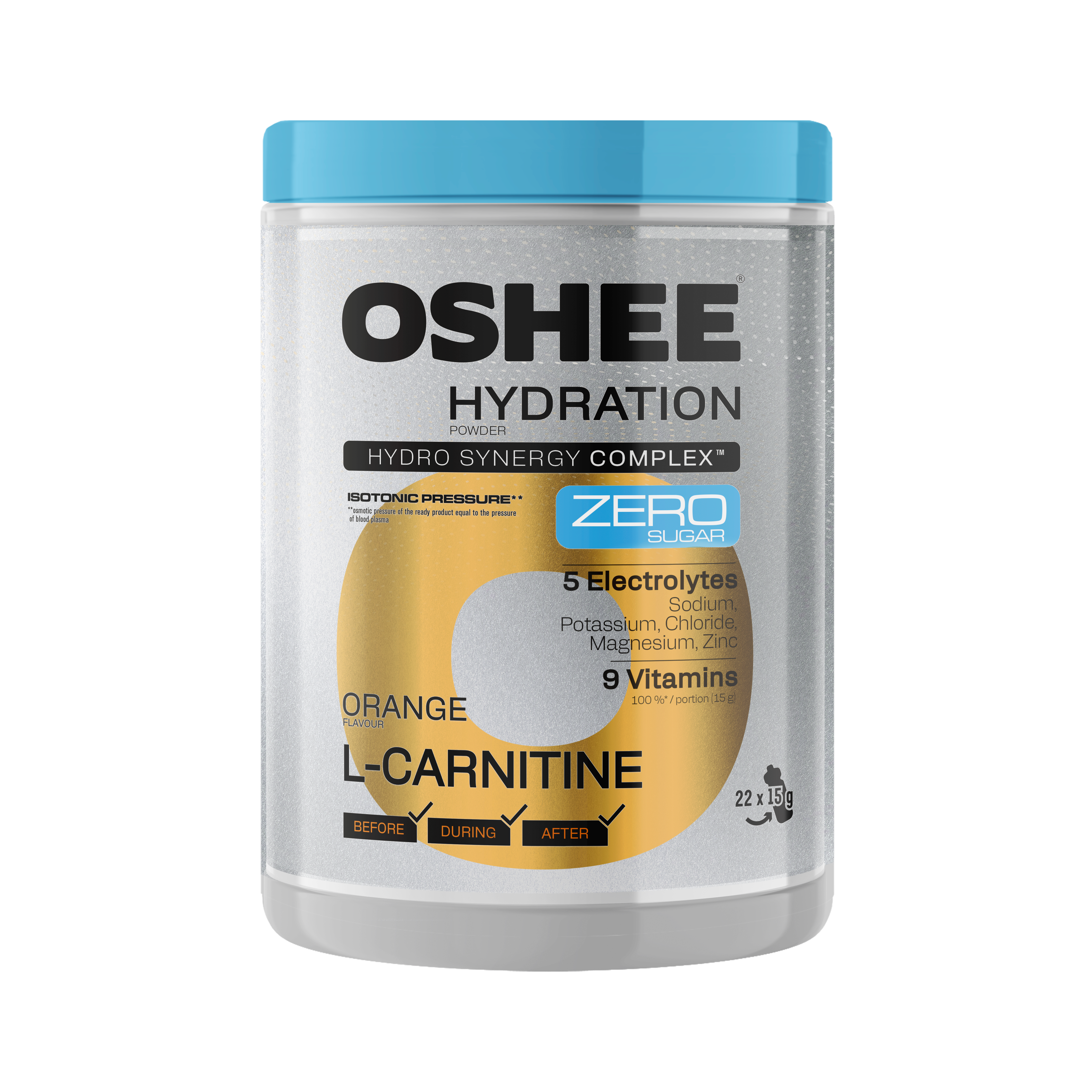 Oshee Hydration Powder Orange Zero Jar 330 G