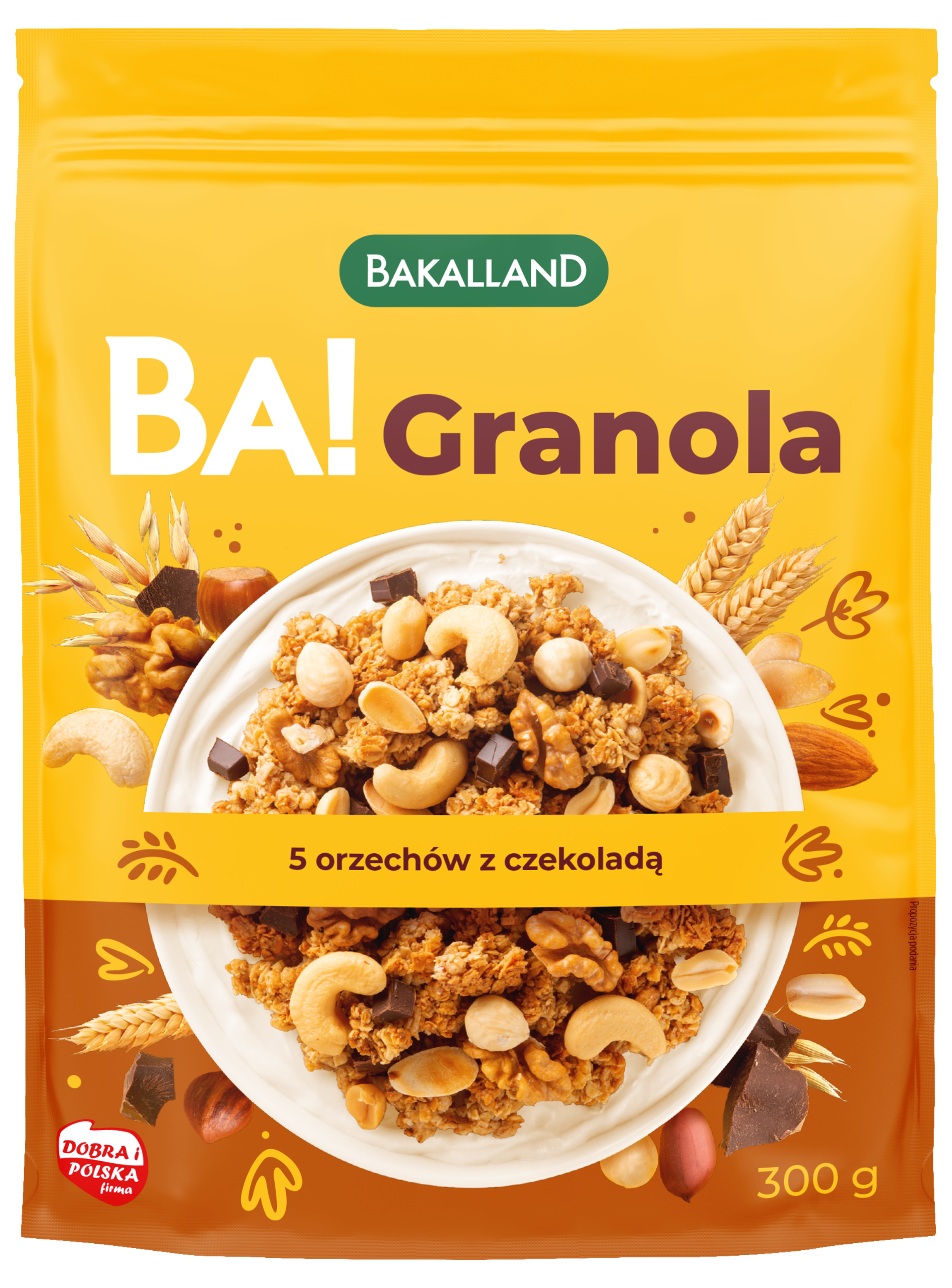 Ba! Granola 5 Orzechów Z Czekoladą 300G Bakalland