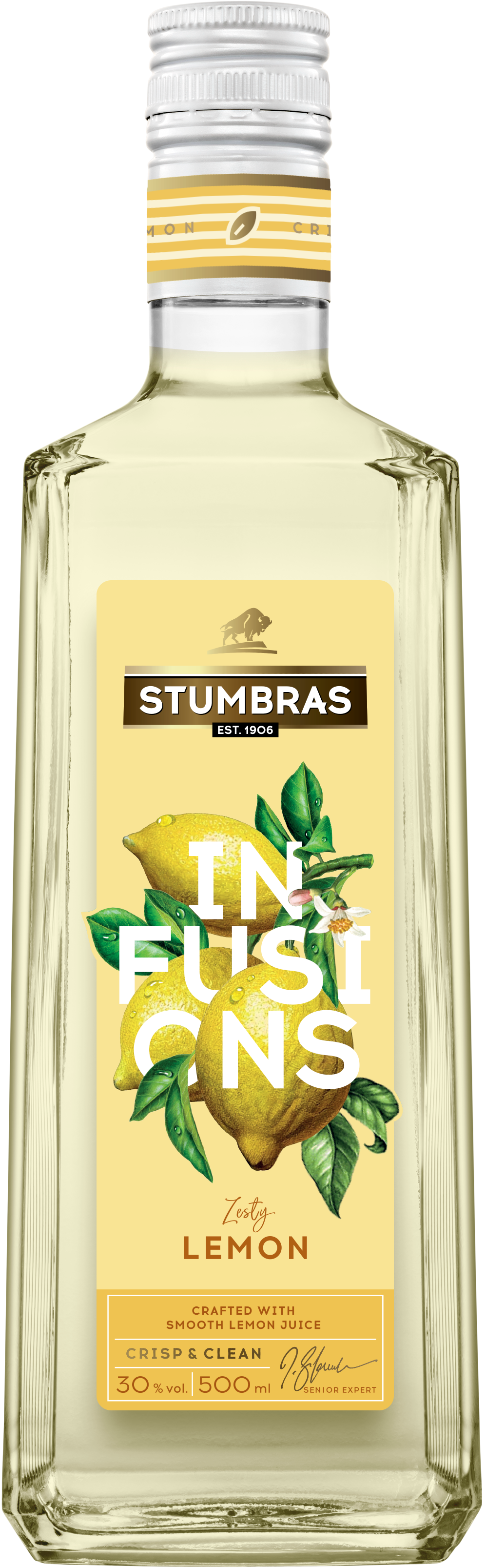 Napój Spirytusowy Stumbras Infusion Zesty Lemon 30%, 0,5 L