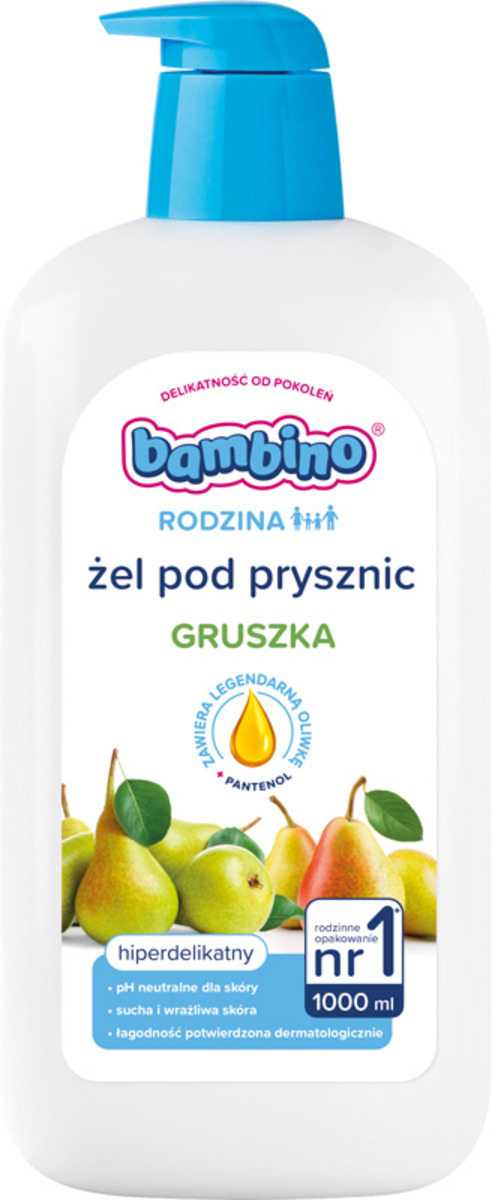 Łagodny Żel Pod Prysznic I Do Kąpieli O Owocowym Zapachu Gruszki Do Codziennego Stosowania 1000 Ml