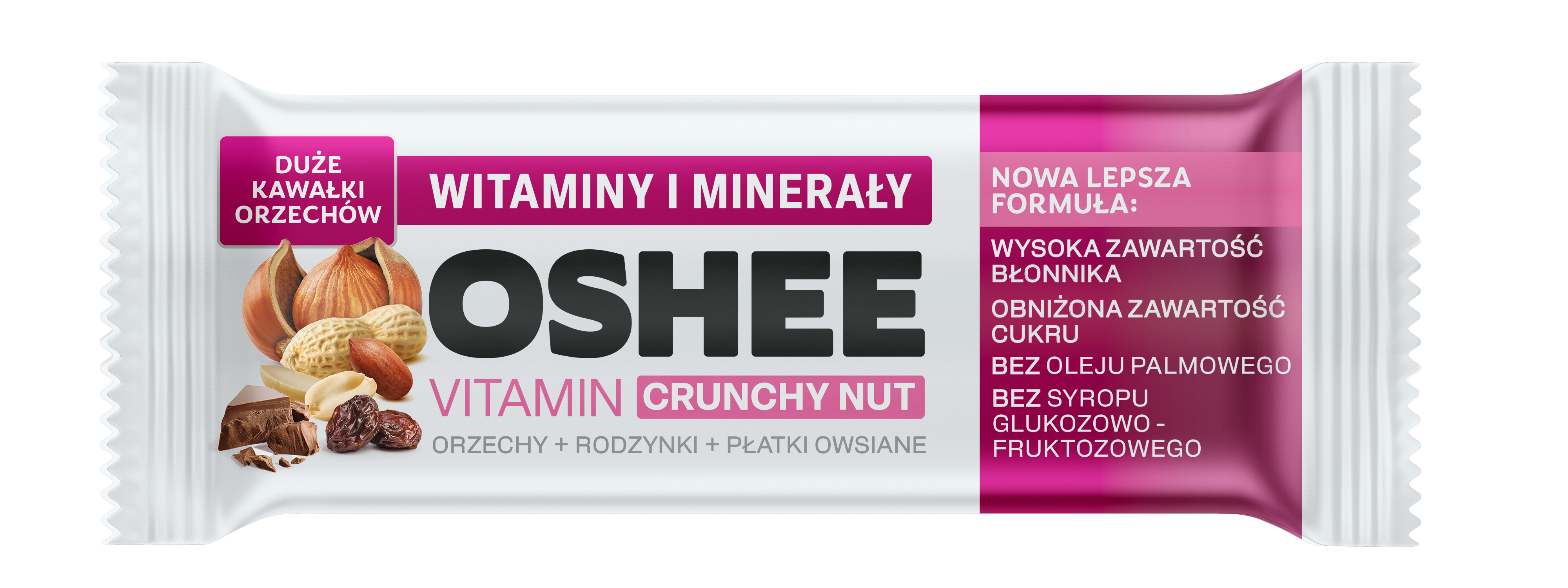 Oshee Vitamin Musli Bar Rodzynki Orzechy 40 G