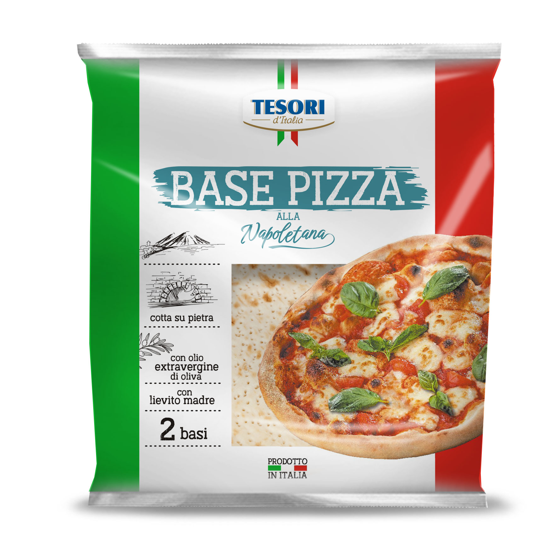 Base Pizza Alla Napoletana Tesori D'Italia 300 G 2 Szt.