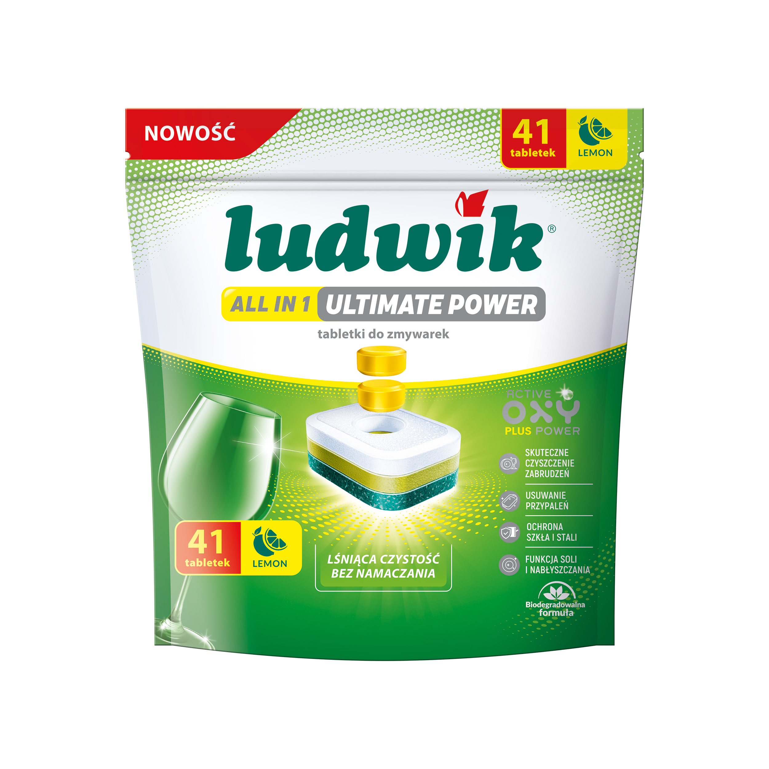 Ludwik Tabletki Do Zmywarek All In 1 Ultimate Power 41 Szt. Lemon