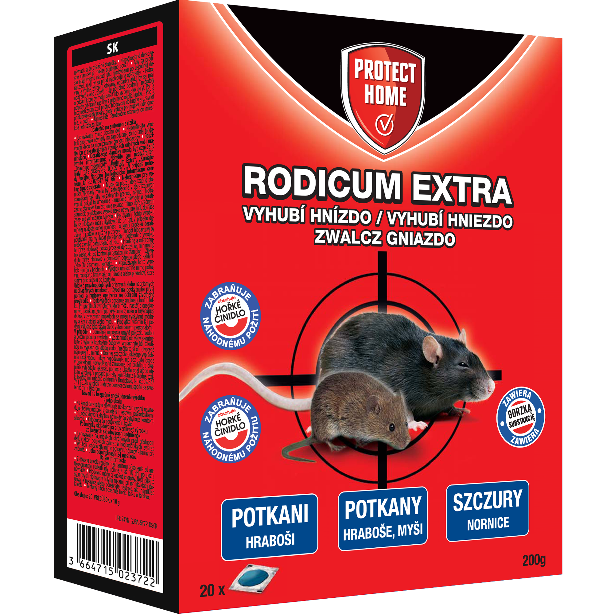 Rodicum Extra Szczury Nornice 200 G