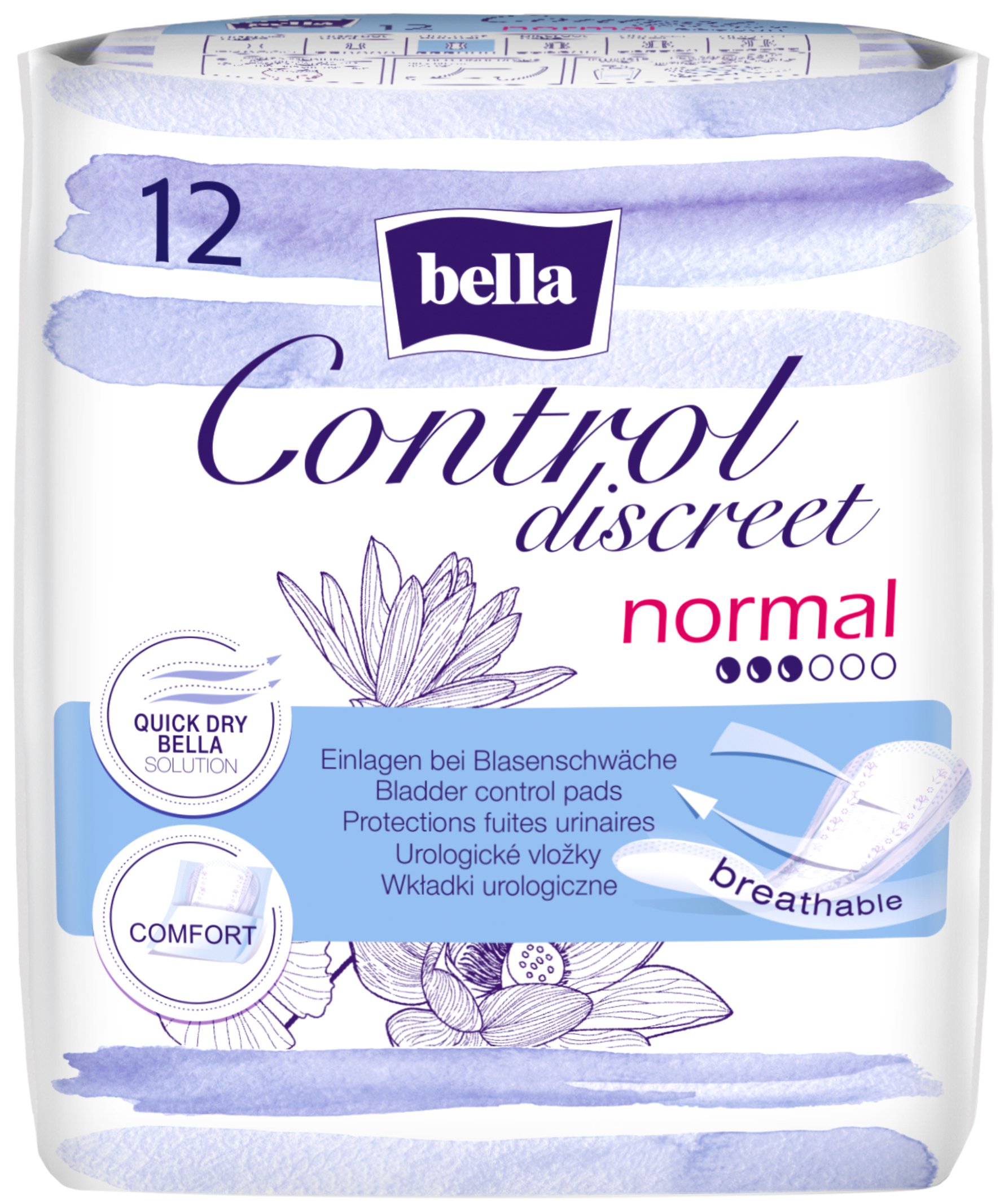 Wkładki Urologiczne Bella Control Discreet Normal 12Szt.