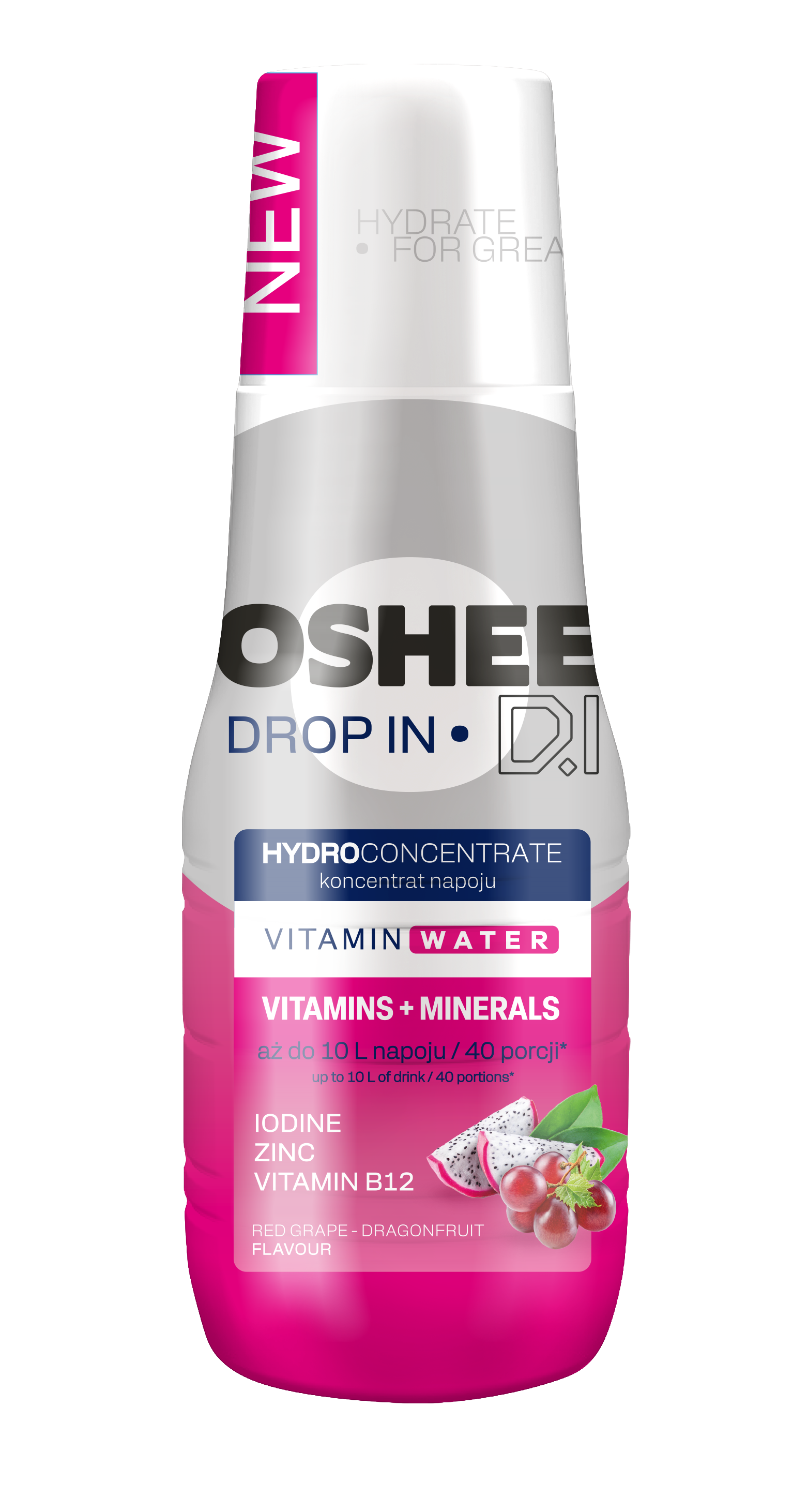 Oshee Drop In Hydroconcentrate Vitamin Water Witaminy I Minerały 500 Ml