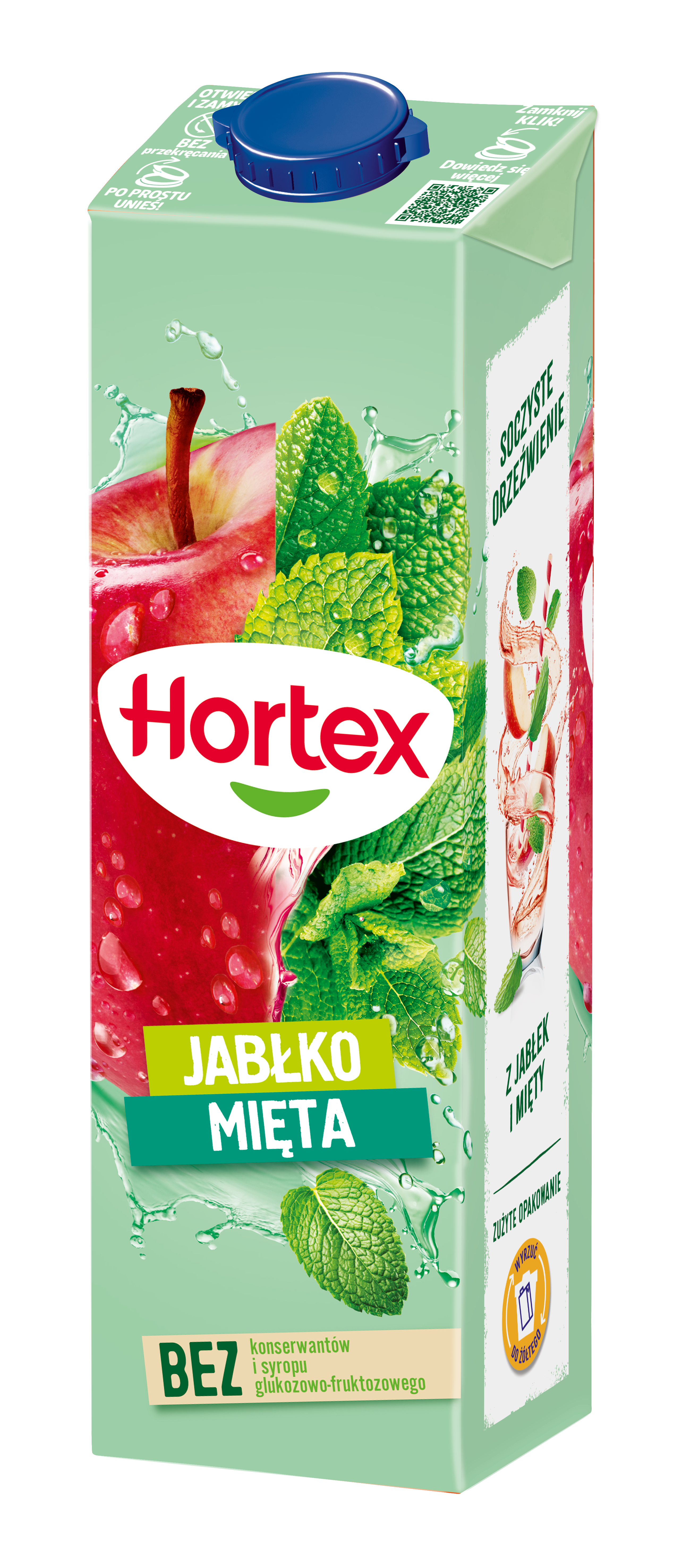 Hortex Jabłko Mięta Napój Karton 1 L