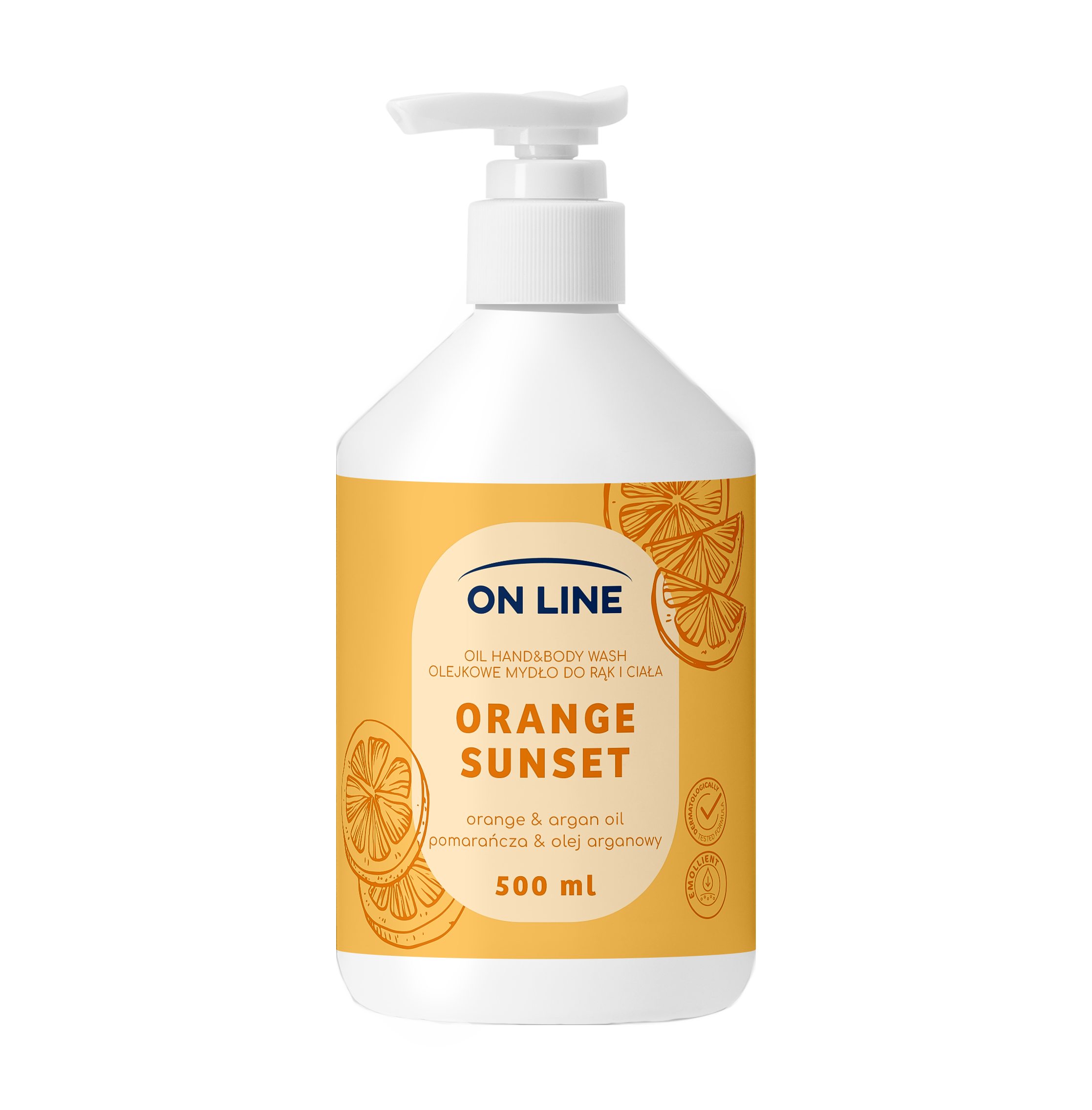 On Line Olejkowe Mydło 2W1 Orange Sunset 500Ml