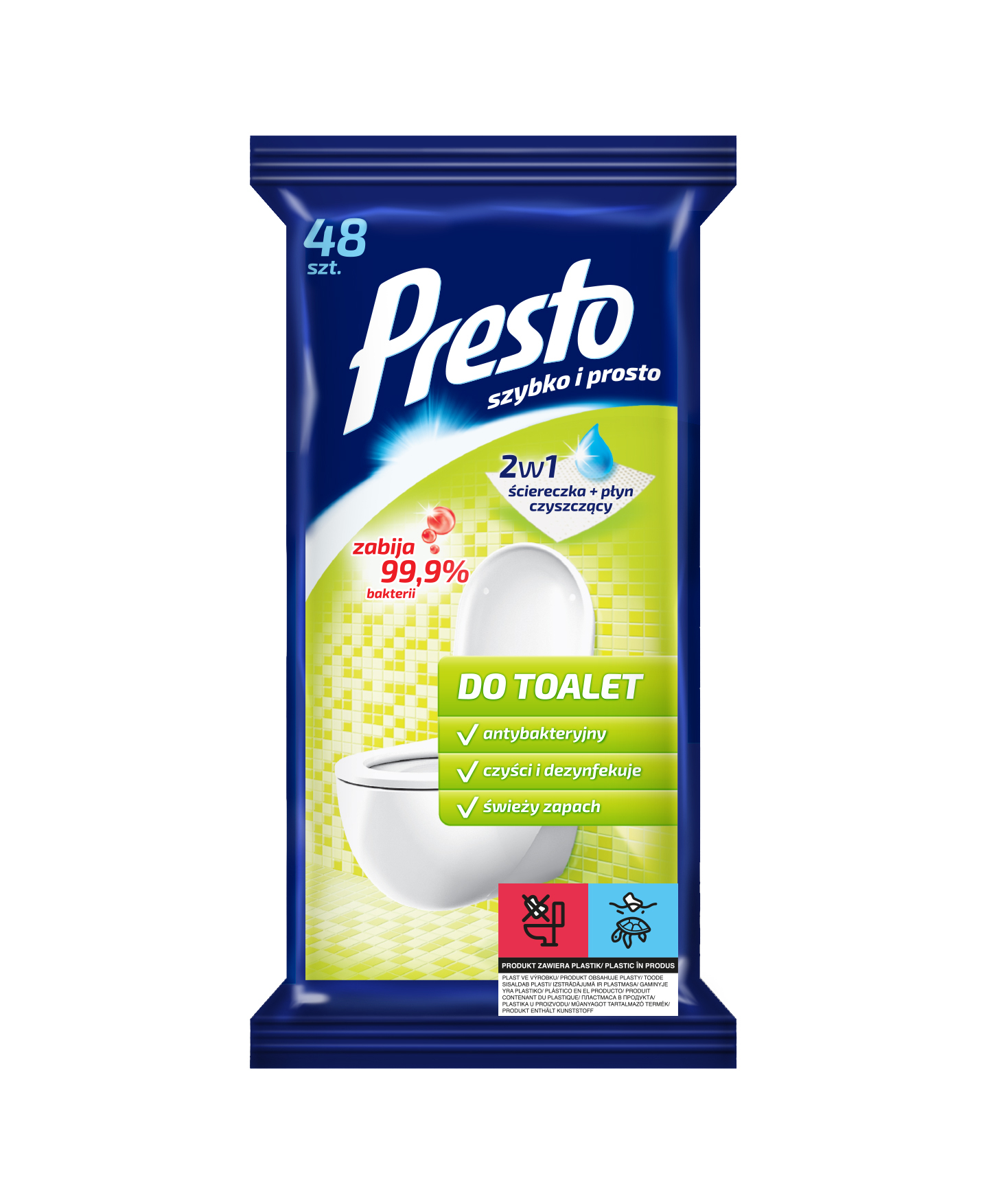 Presto Ściereczki Gospodarcze Do Toalet 48 Szt.