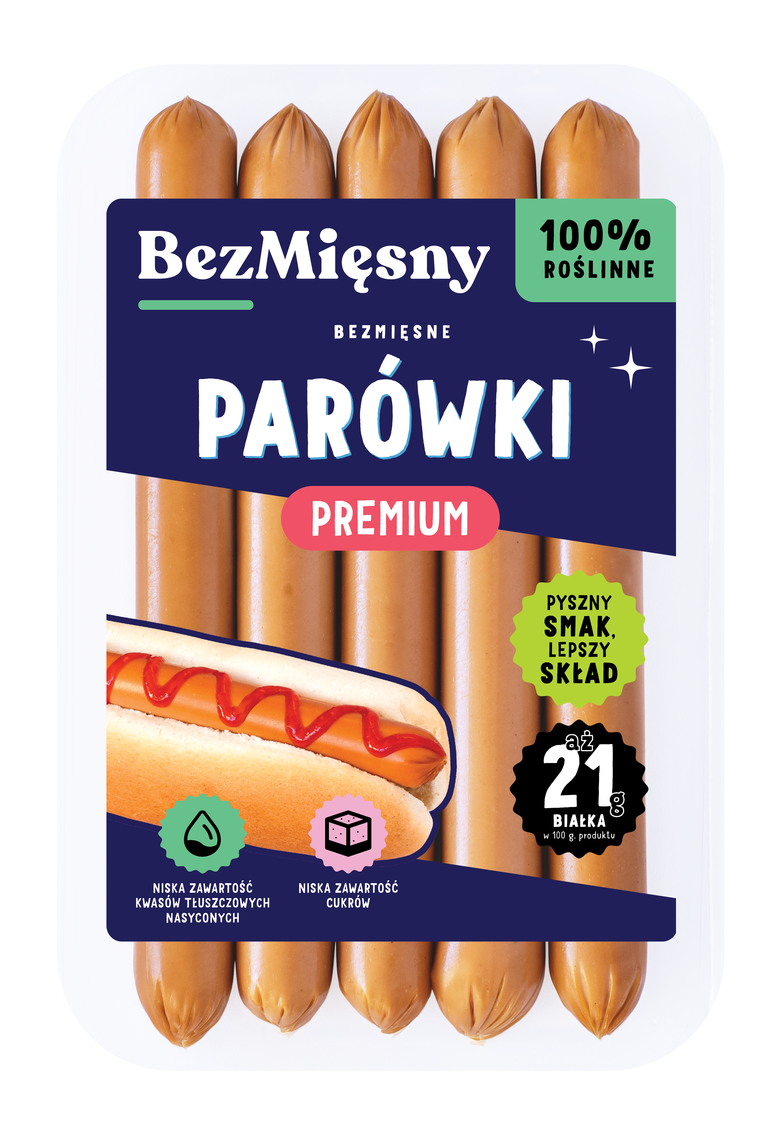 Bezmięsne Parówki Premium 160G Bezmięsny