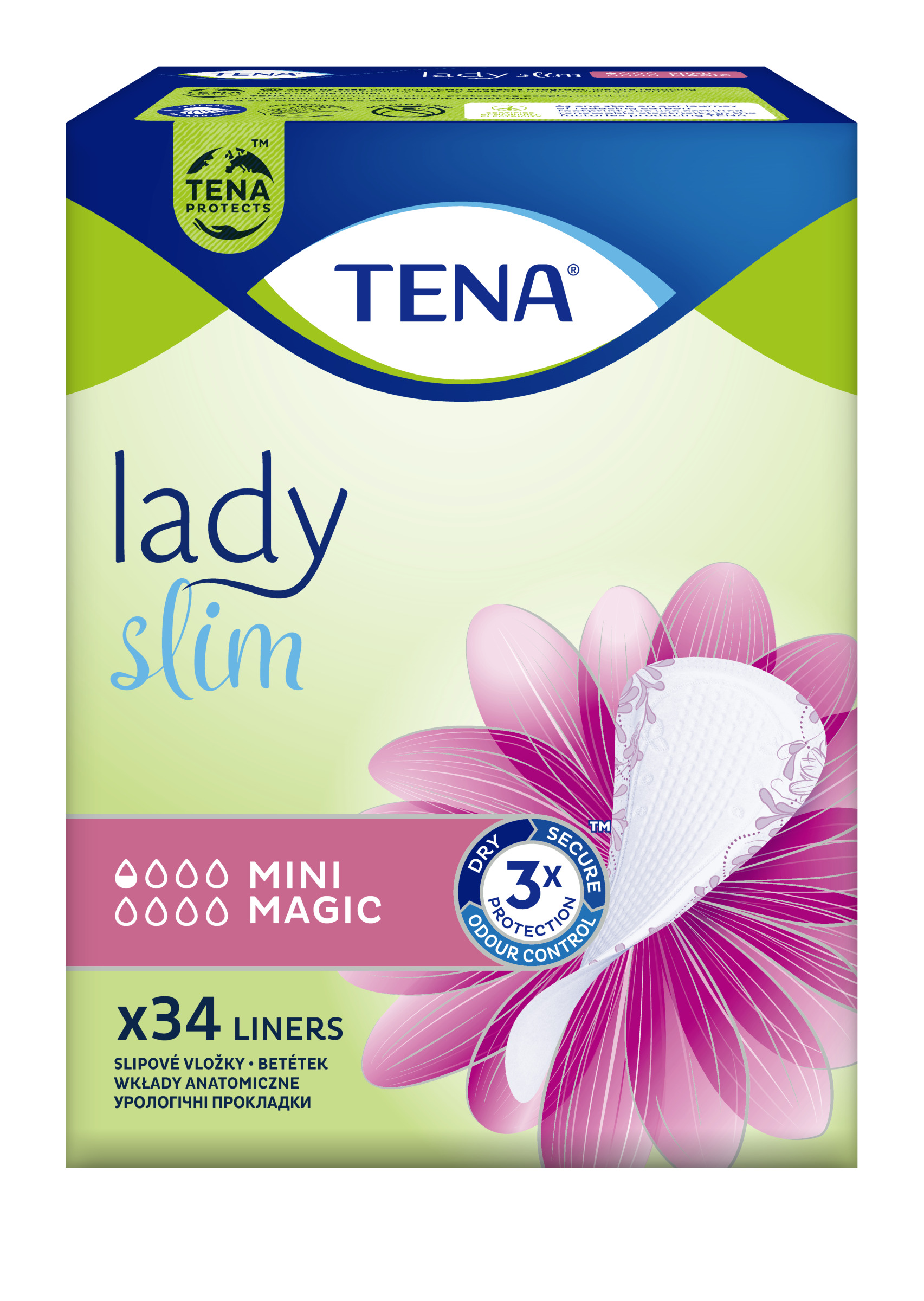 Tena Lady Wkładki Mini Magic 34 Szt Wkładki Specjalistyczne