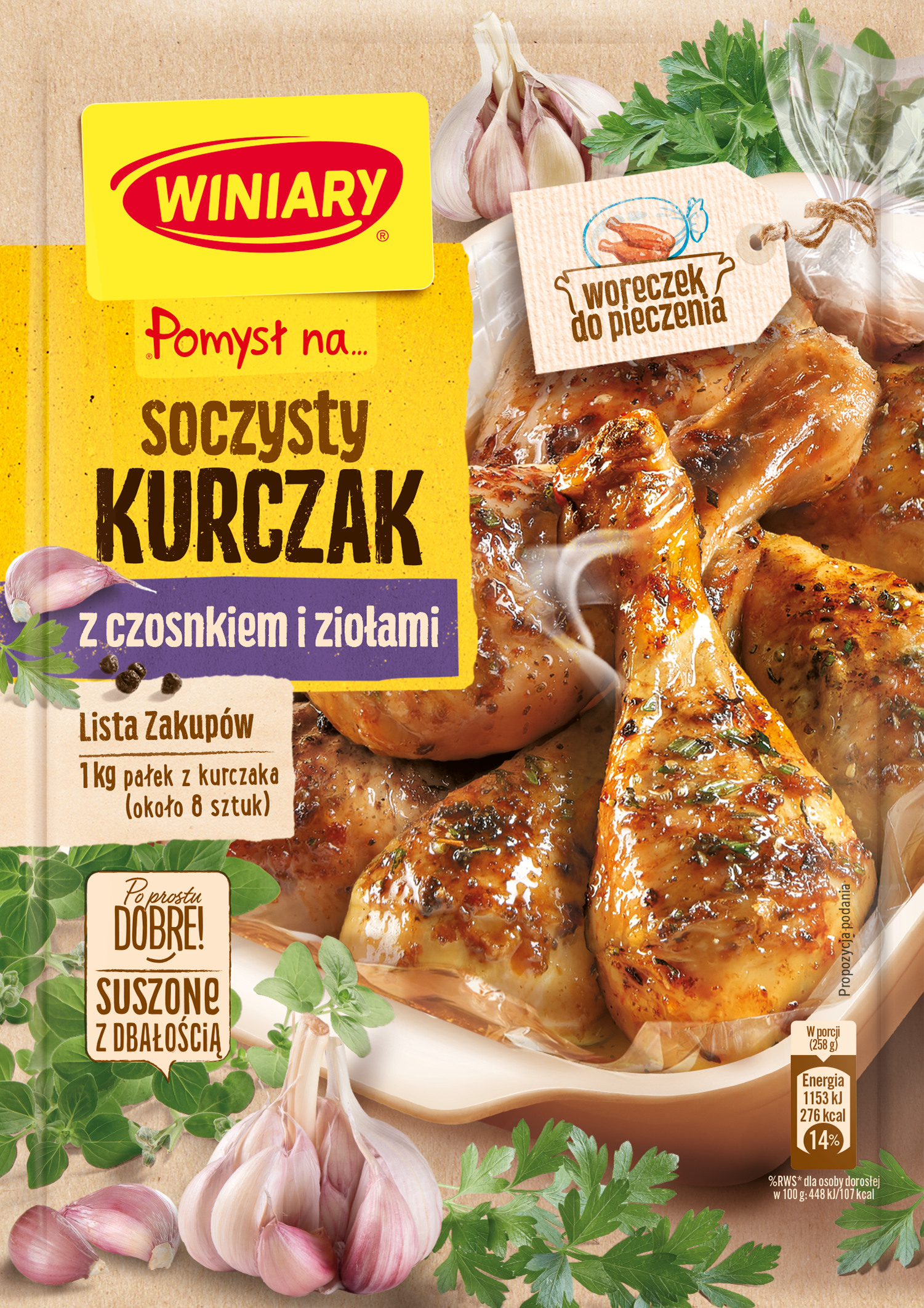 Winiary Pomysł Na... Soczysty Kurczak Z Czosnkiem I Ziołami 30G