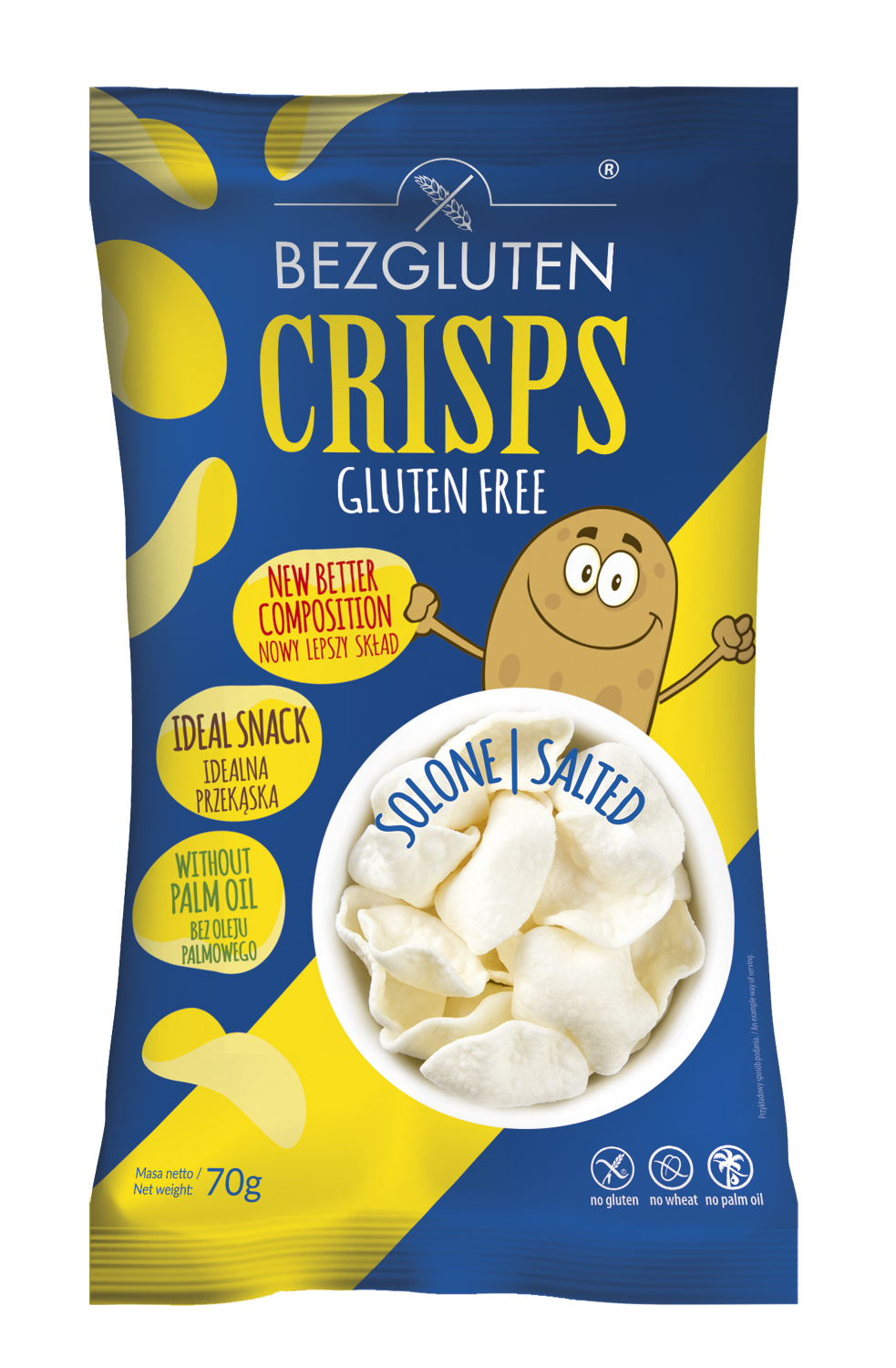 Chipsy Solone Bezgluten 70G