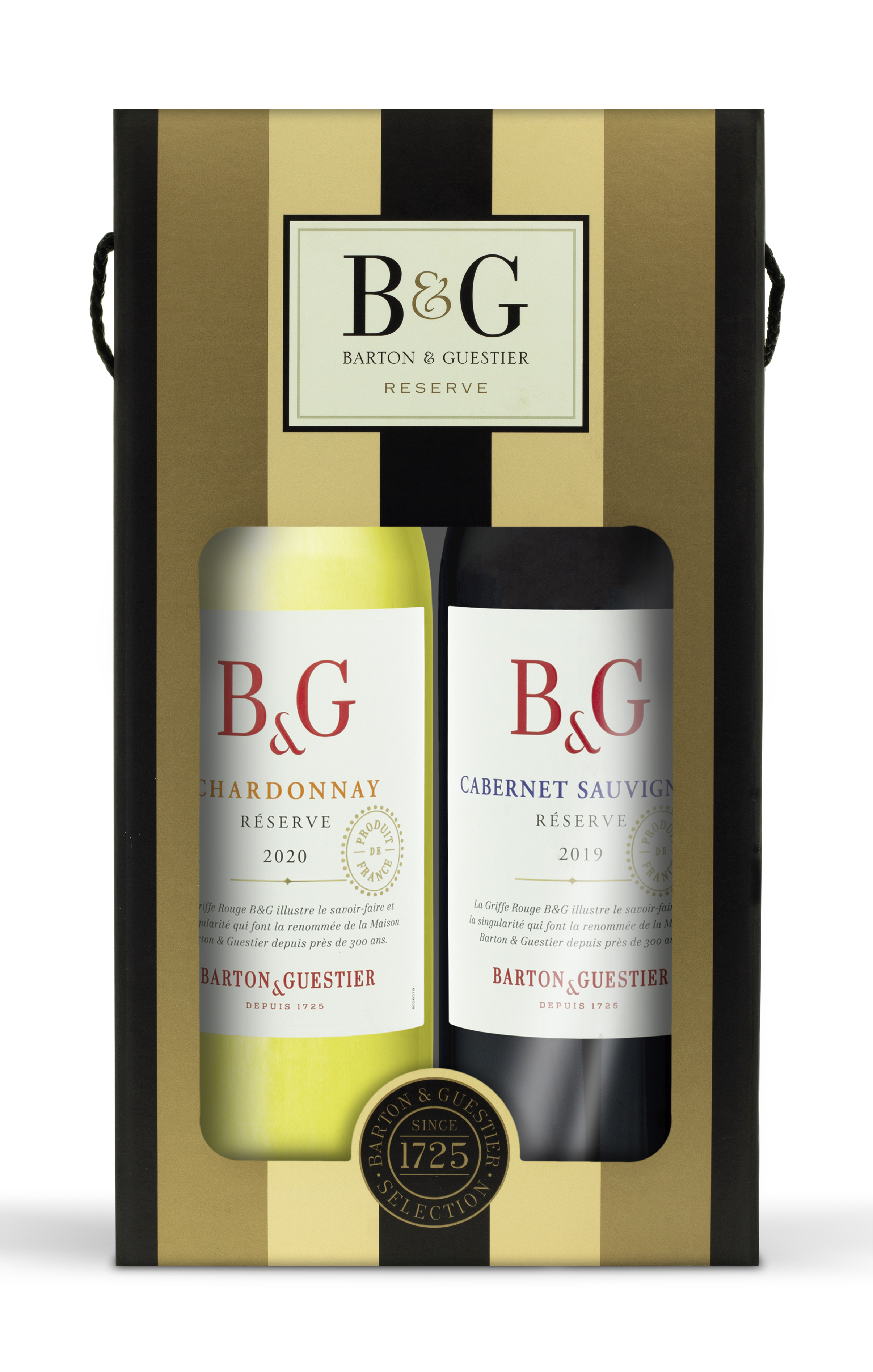 Zestaw Barton&Guestier Chardonnay&Cabernet Sauvignon Dry 2 X 0, 75 L