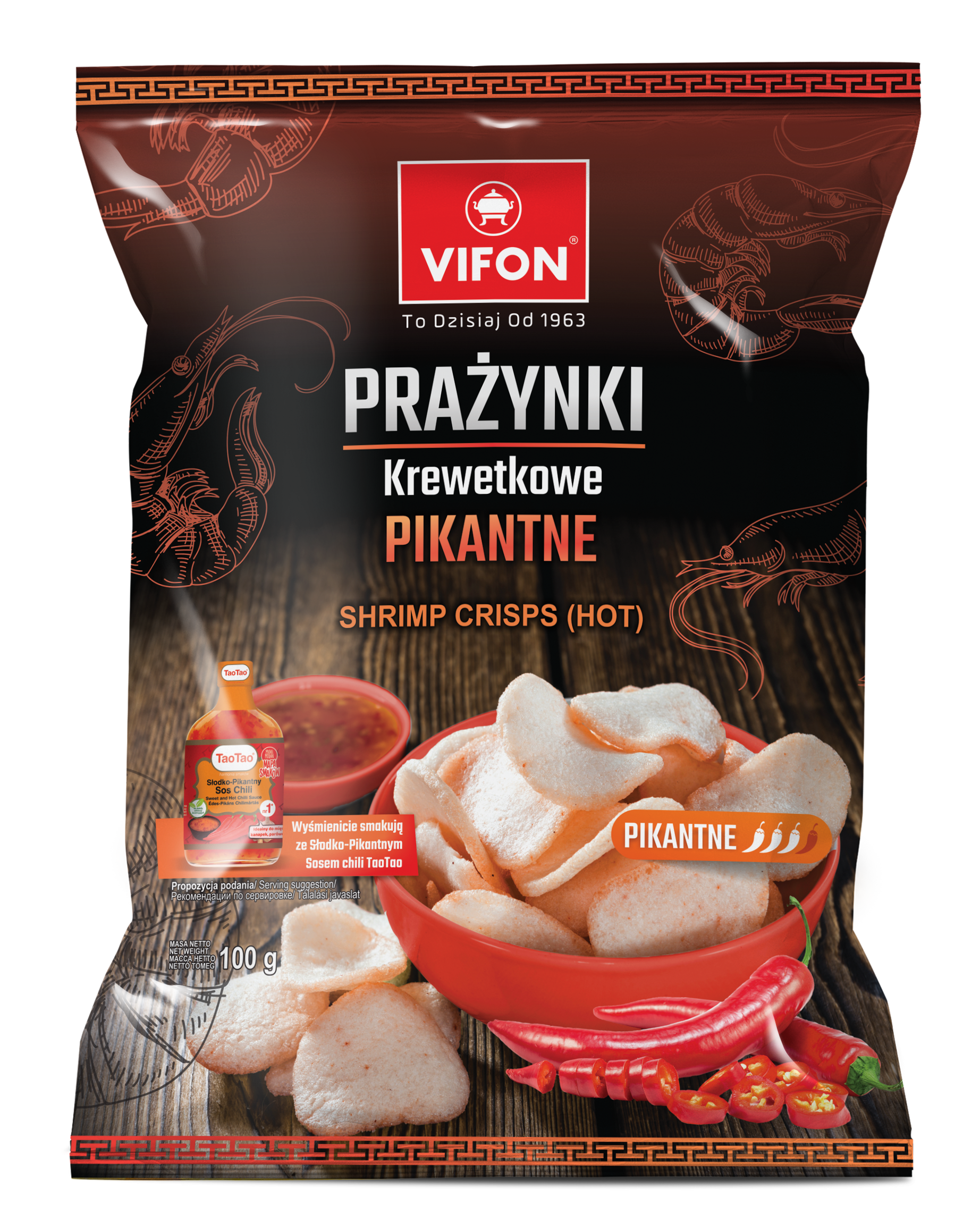 Prażynki Krewetkowe Pikantne 100G Vifon