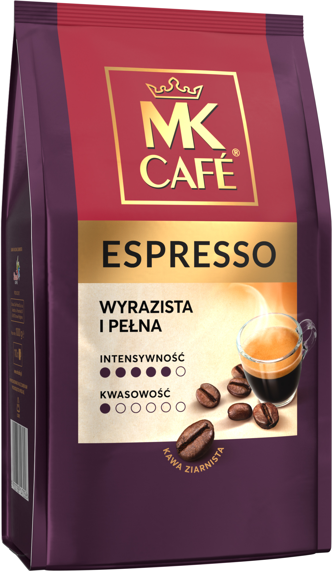 Mk Cafe Espresso 1 Kg Kawa Palona Ziarnista
