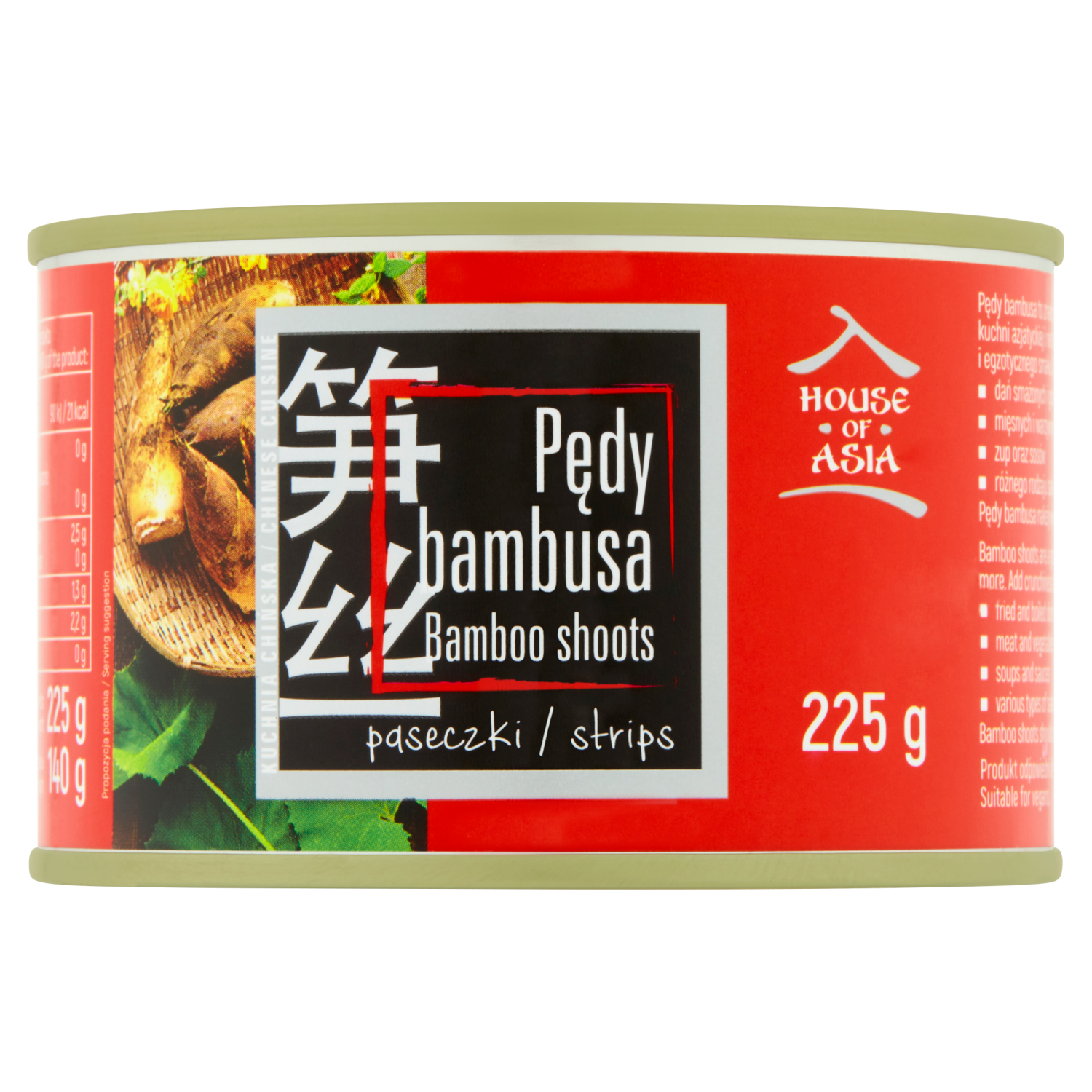 Ha Pędy Bambusa- Paseczki 225G