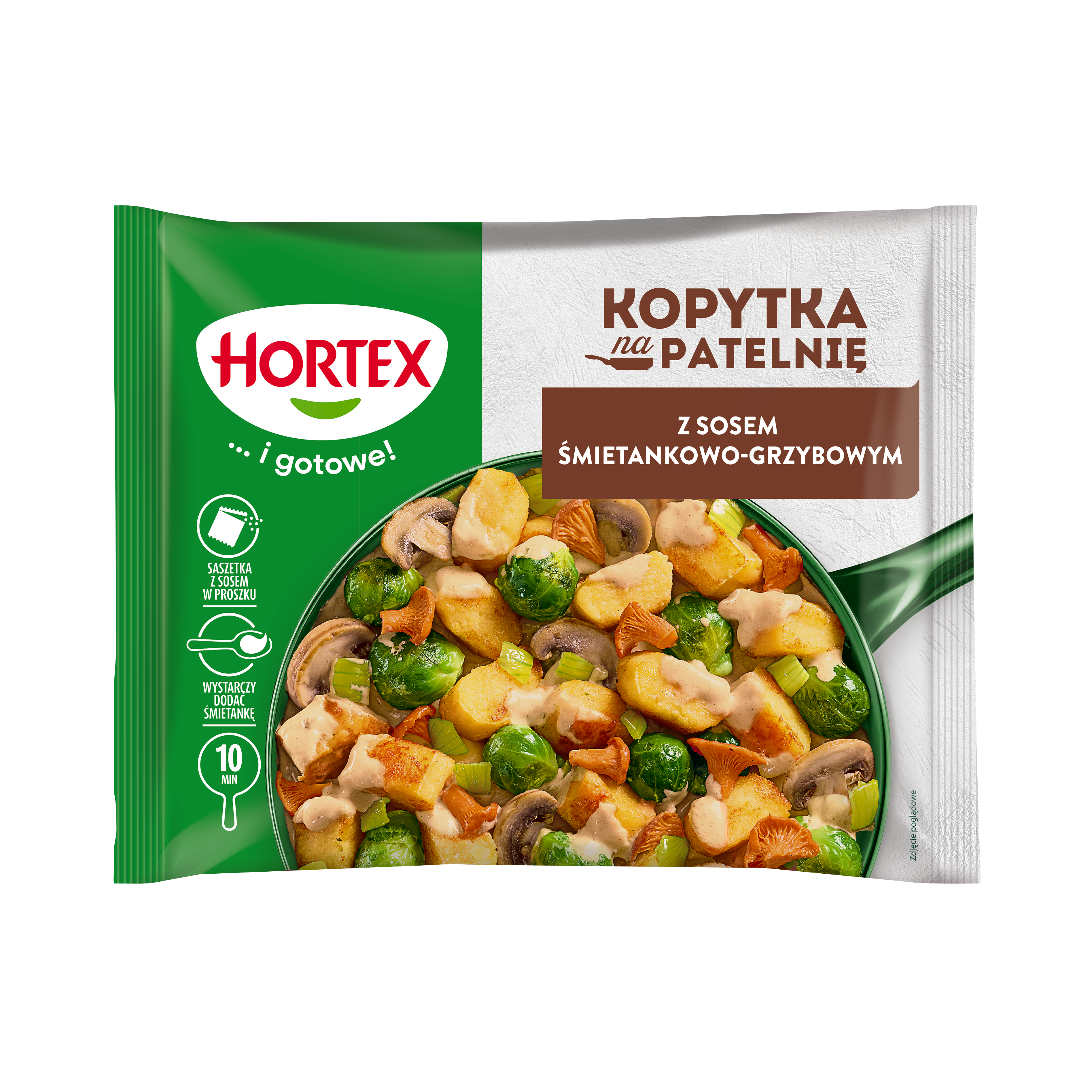 Hortex Kopytka Na Patelnię Z Sosem Śmietankowo-Grzybowym 400G