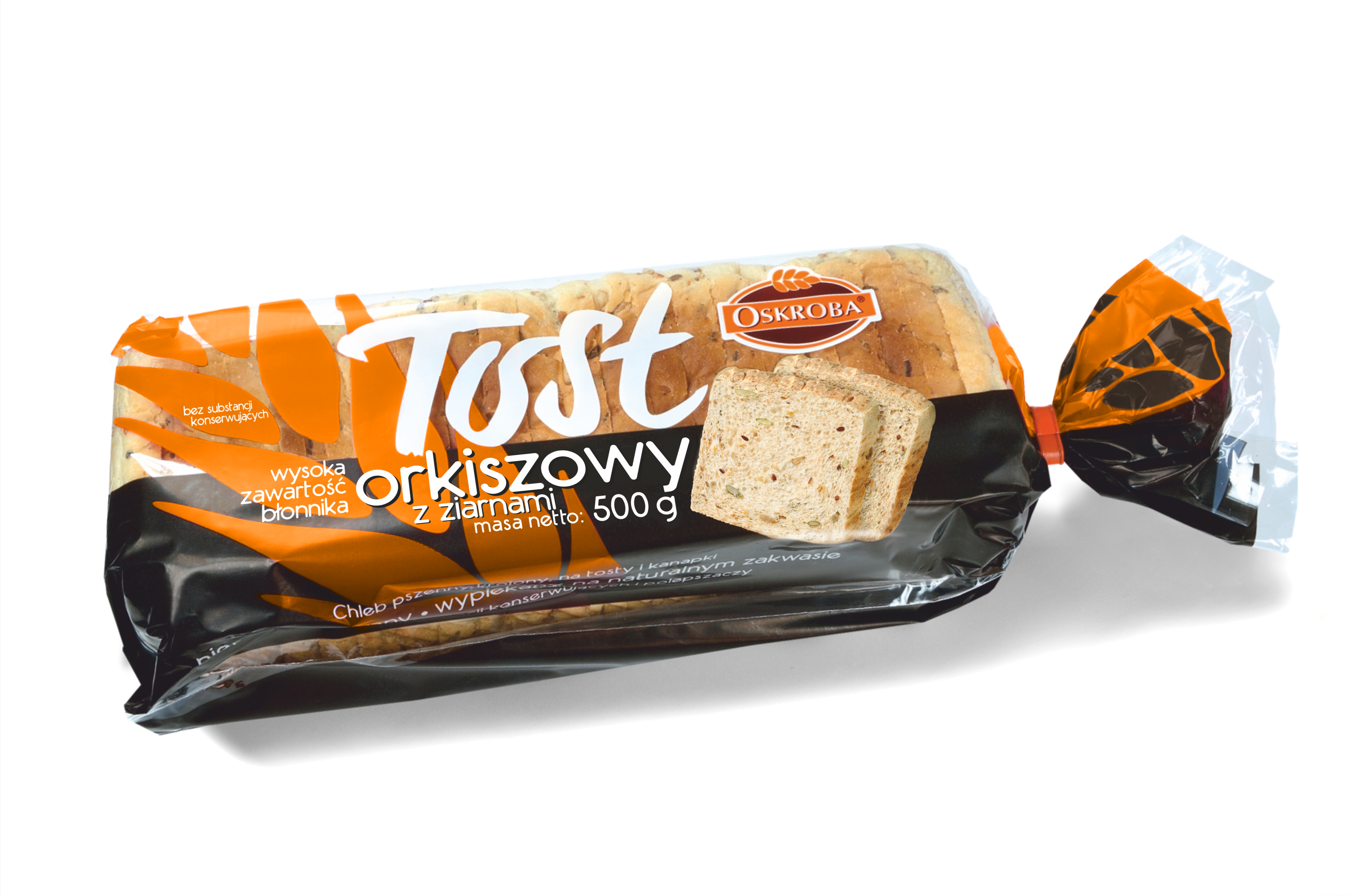 Oskroba Chleb Tostowy Orkiszowy 500 G