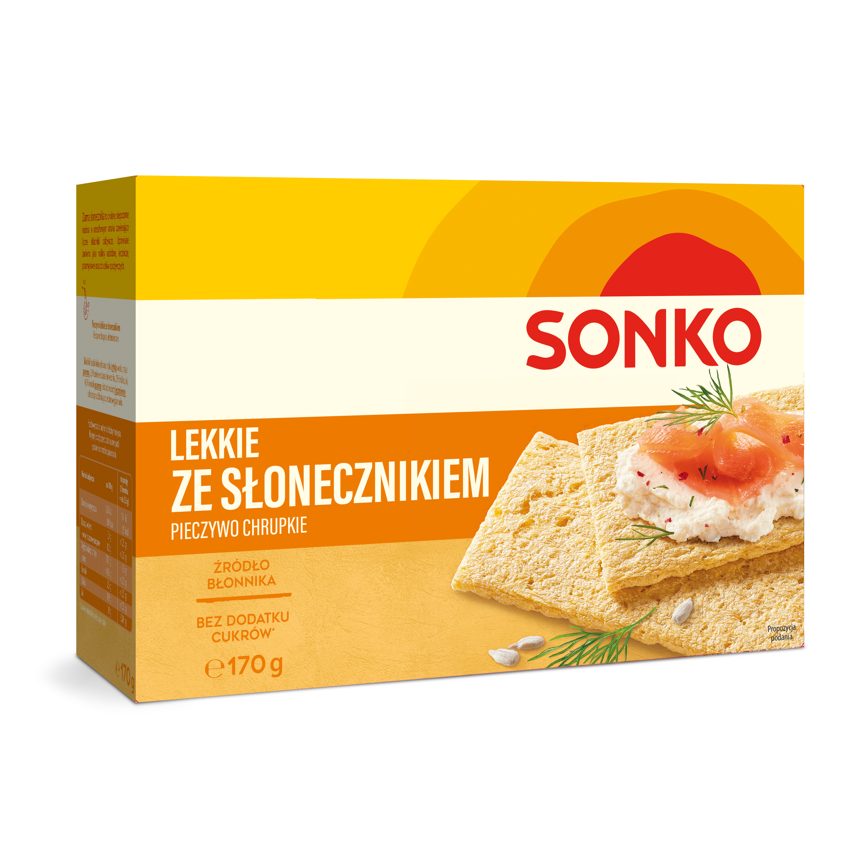 Sonko Pieczywo Chrupkie Lekkie Ze Słonecznikiem 170 G