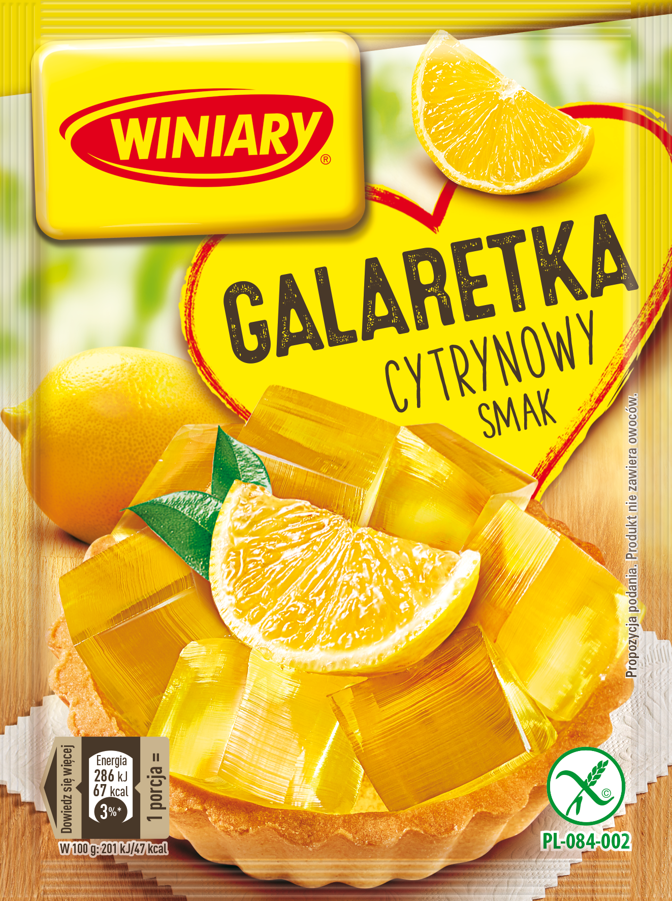 Winiary Galaretka Cytrynowy Smak 71 G