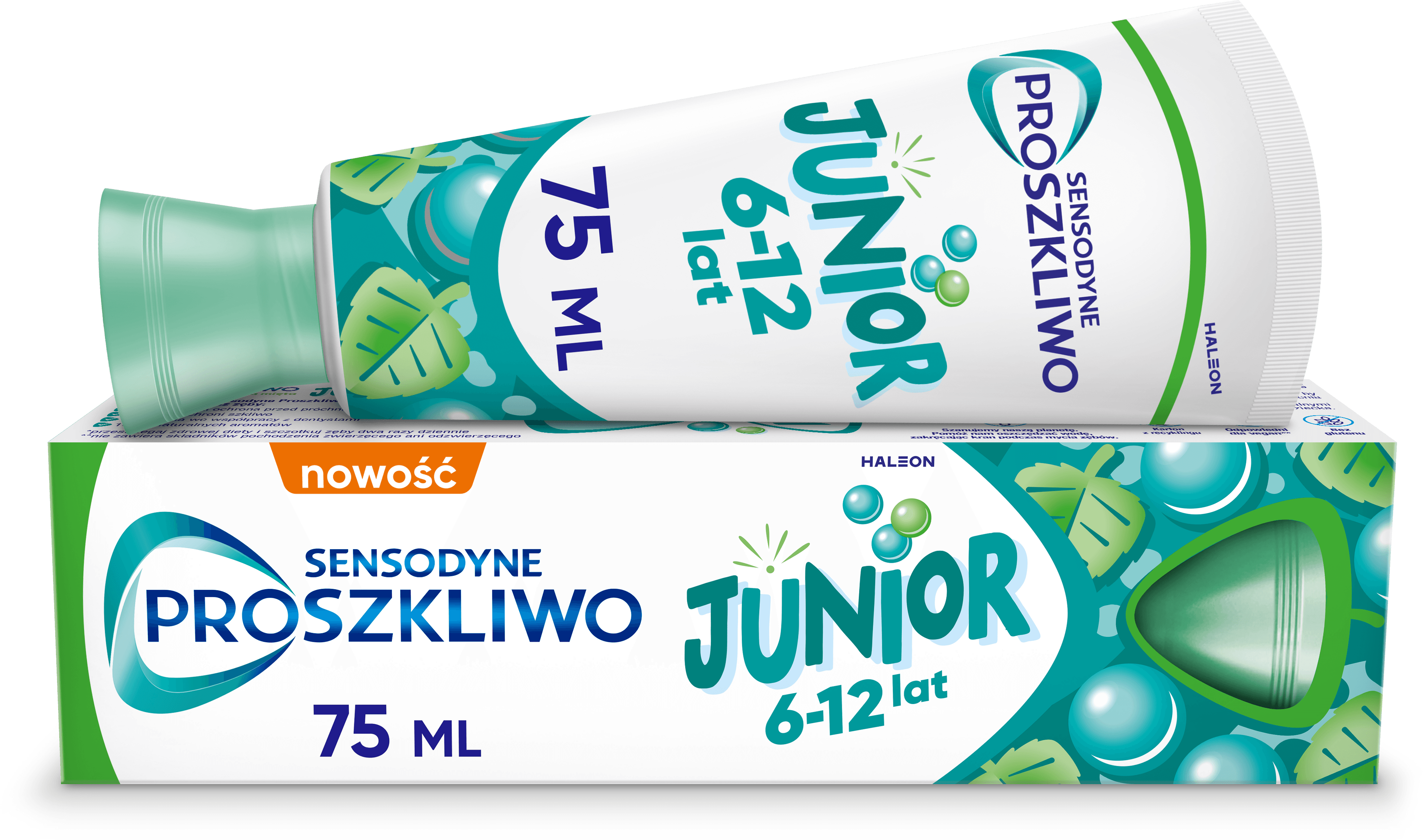 Sensodyne Proszkliwo Junior Pasta Z Fluorem Do Zębów Chroniąca Szkliwo Do Zębów Mlecznych I Stałych 6-12 Lat, 75 Ml