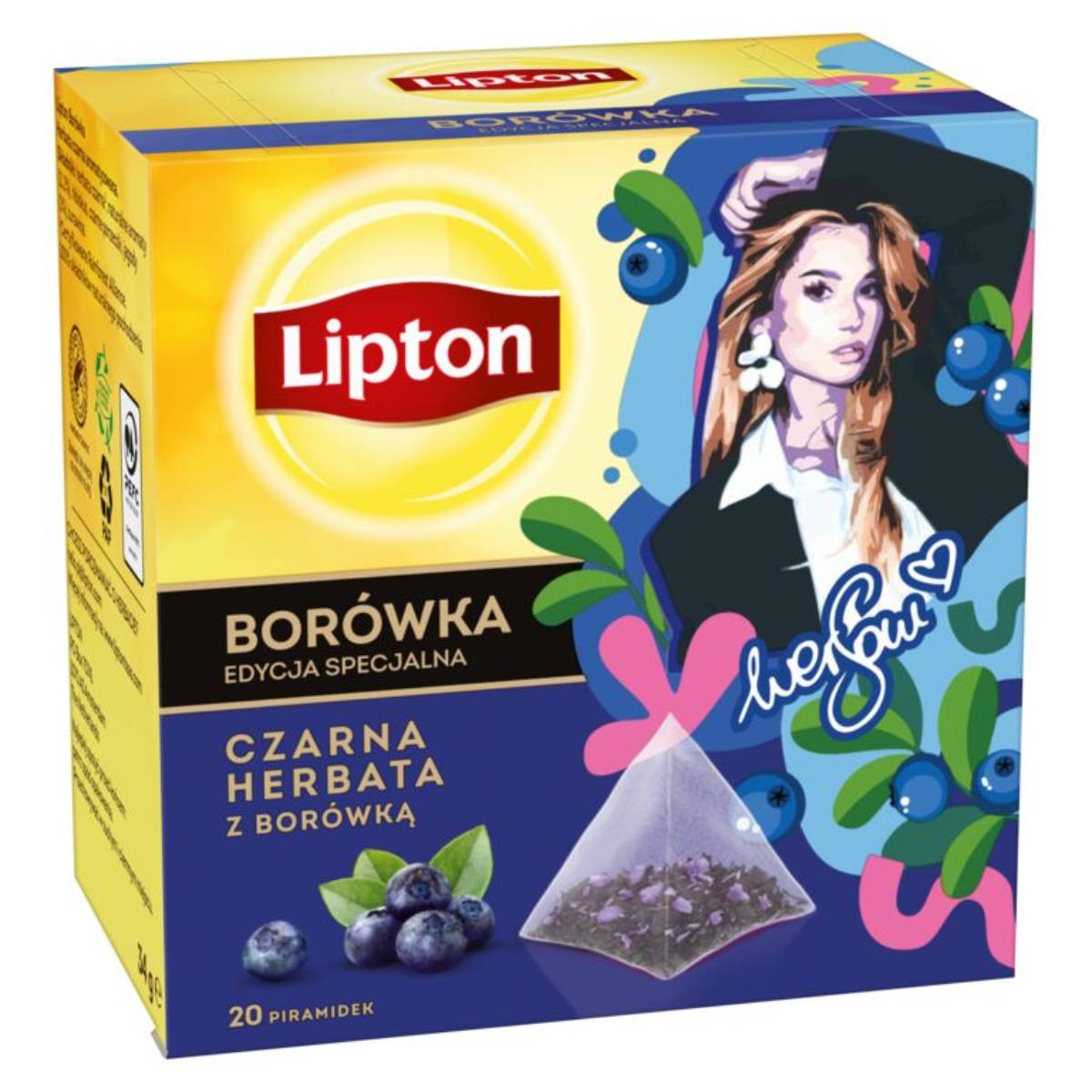 Lipton Piramidki Borówka 20Tb