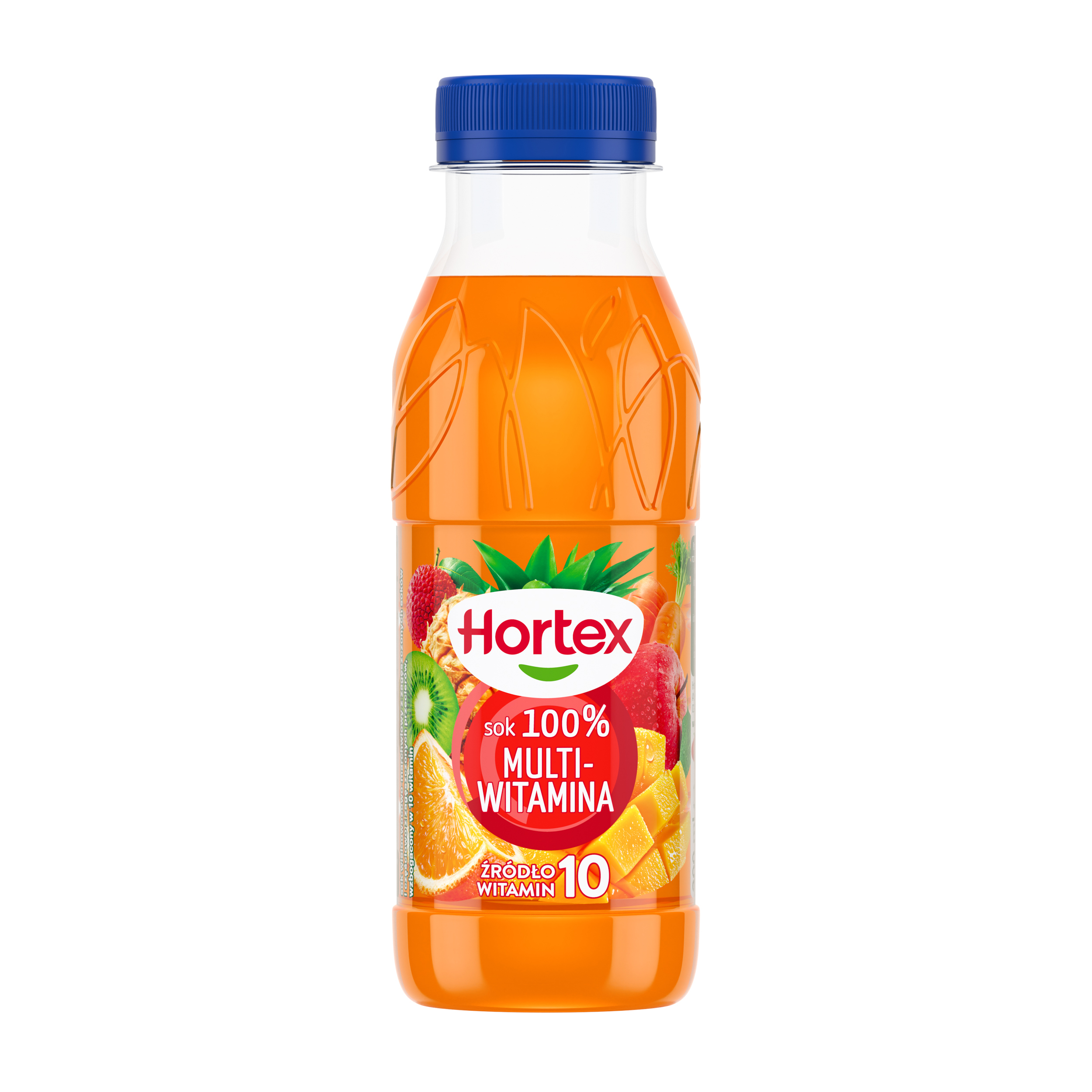 Hortex Multiwitamina Sok 100% Źródło 10 Witamin Butelka Apet 300 Ml Kaucja