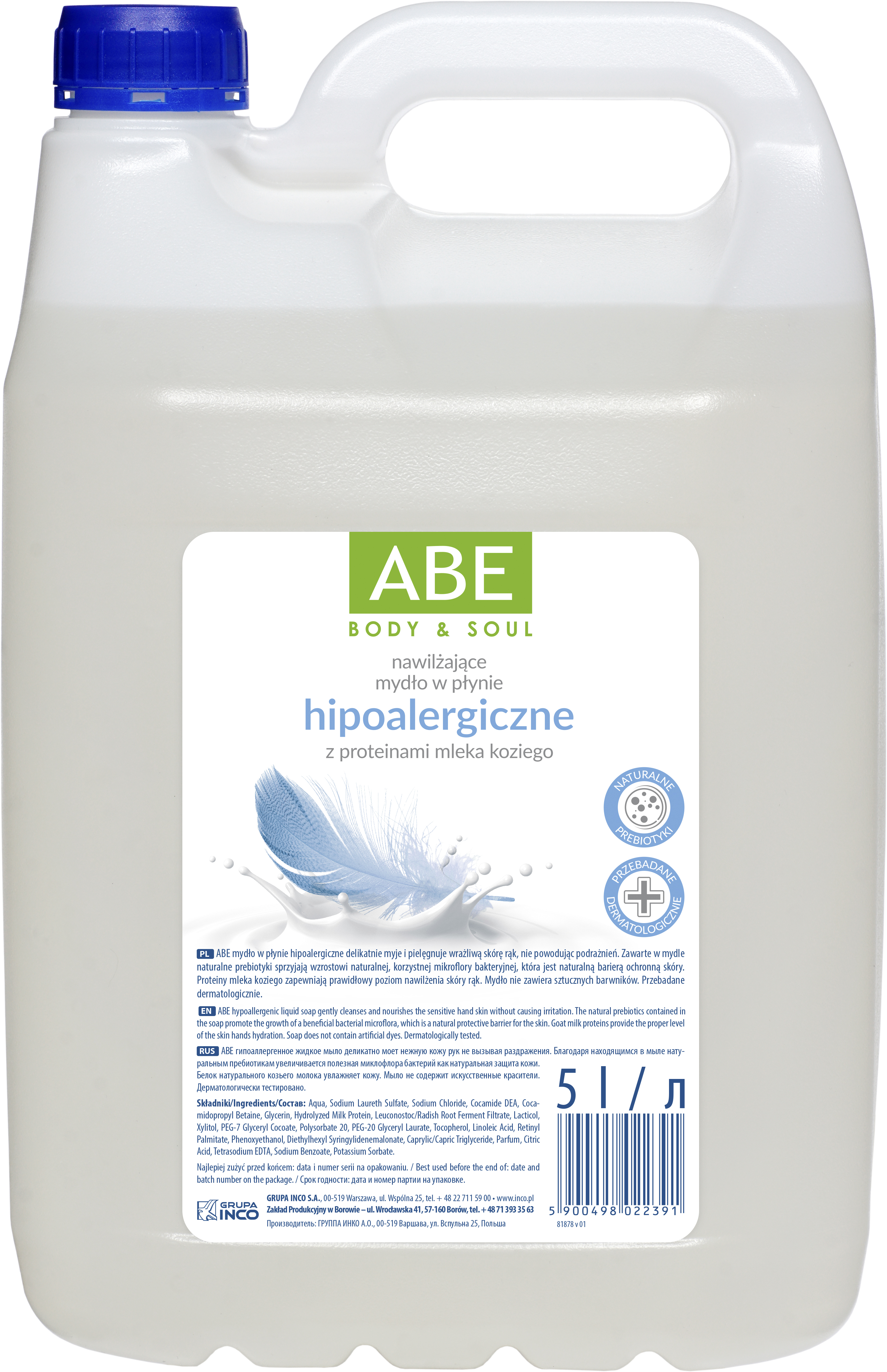 Abe Mydło W Płynie Hipoalergiczne 5L