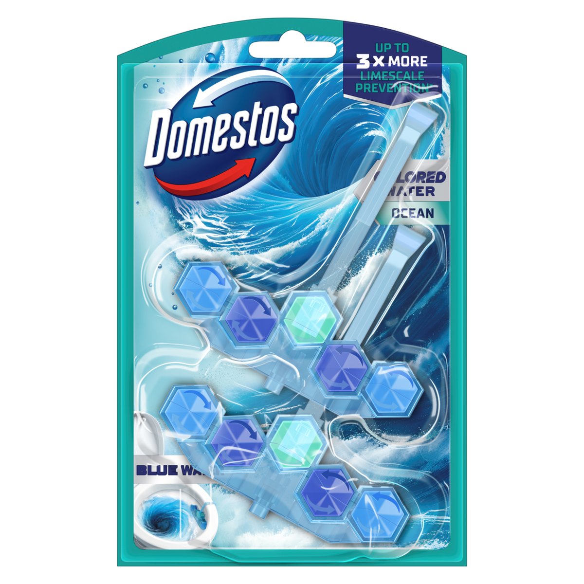 Domestos Kostka Toaletowa Blue Water Ocean 2X48G