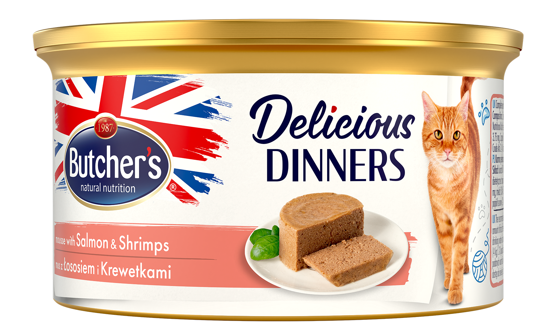 Butcher'S Delicious Dinners, Karma Dla Kota, Z Łososiem I Krewetkami, Mus 85G