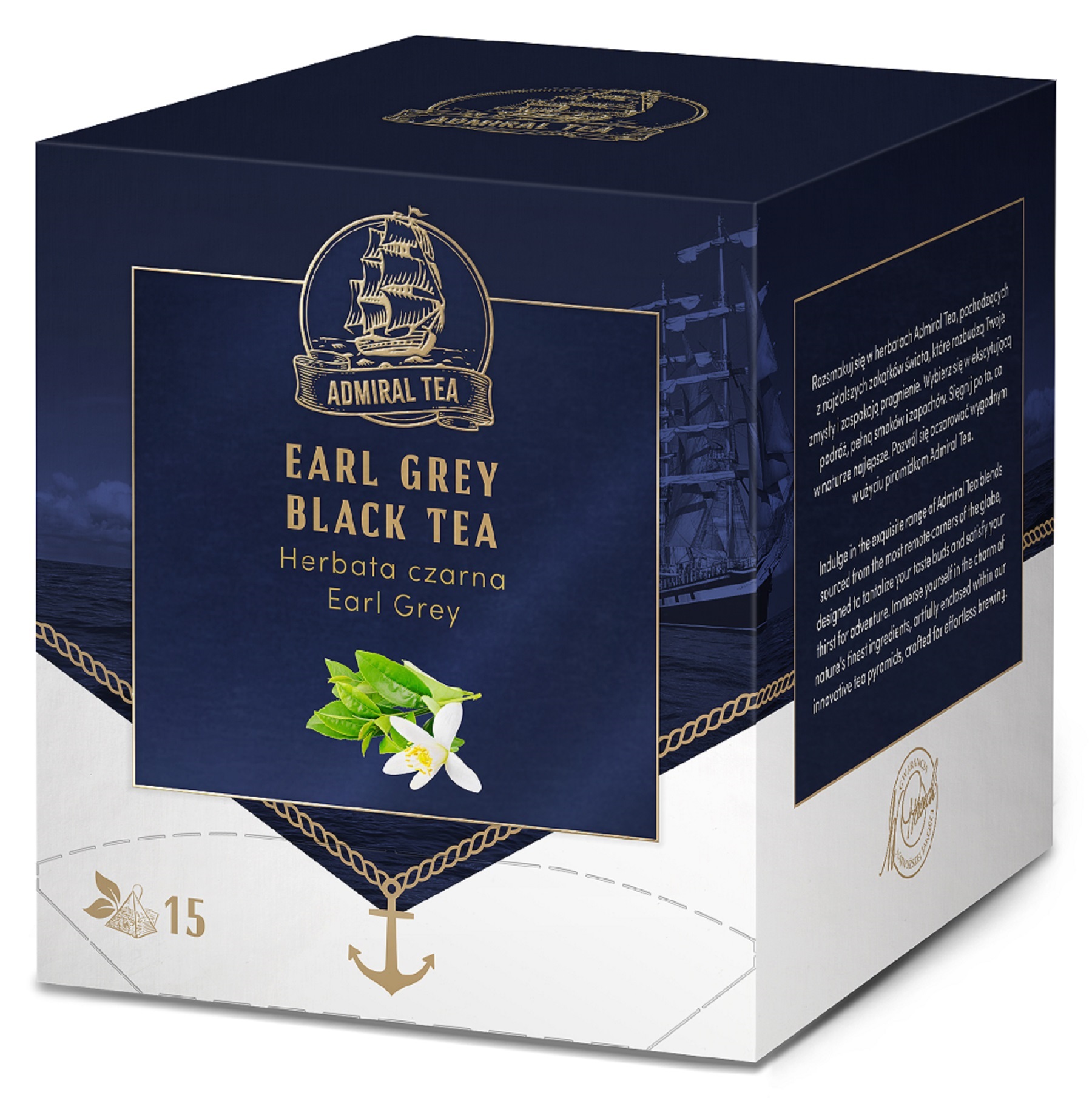Admiral Tea Czarna Earl Grey Herbata Ekspresowa 15X2G