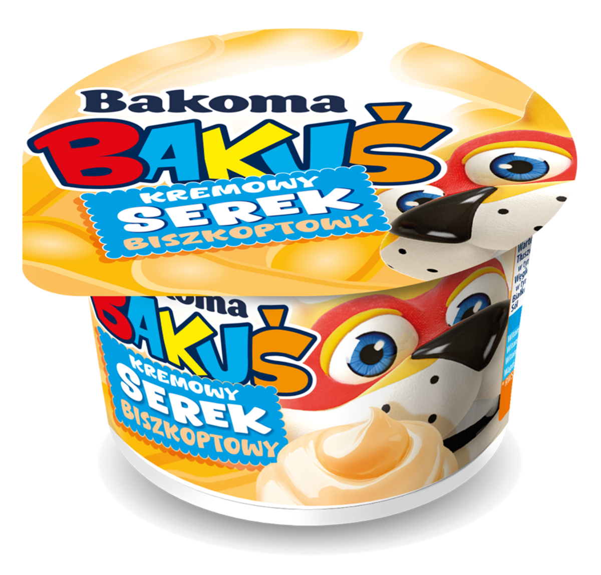 Serek Kremowy Bakuś Biszkoptowy 125G