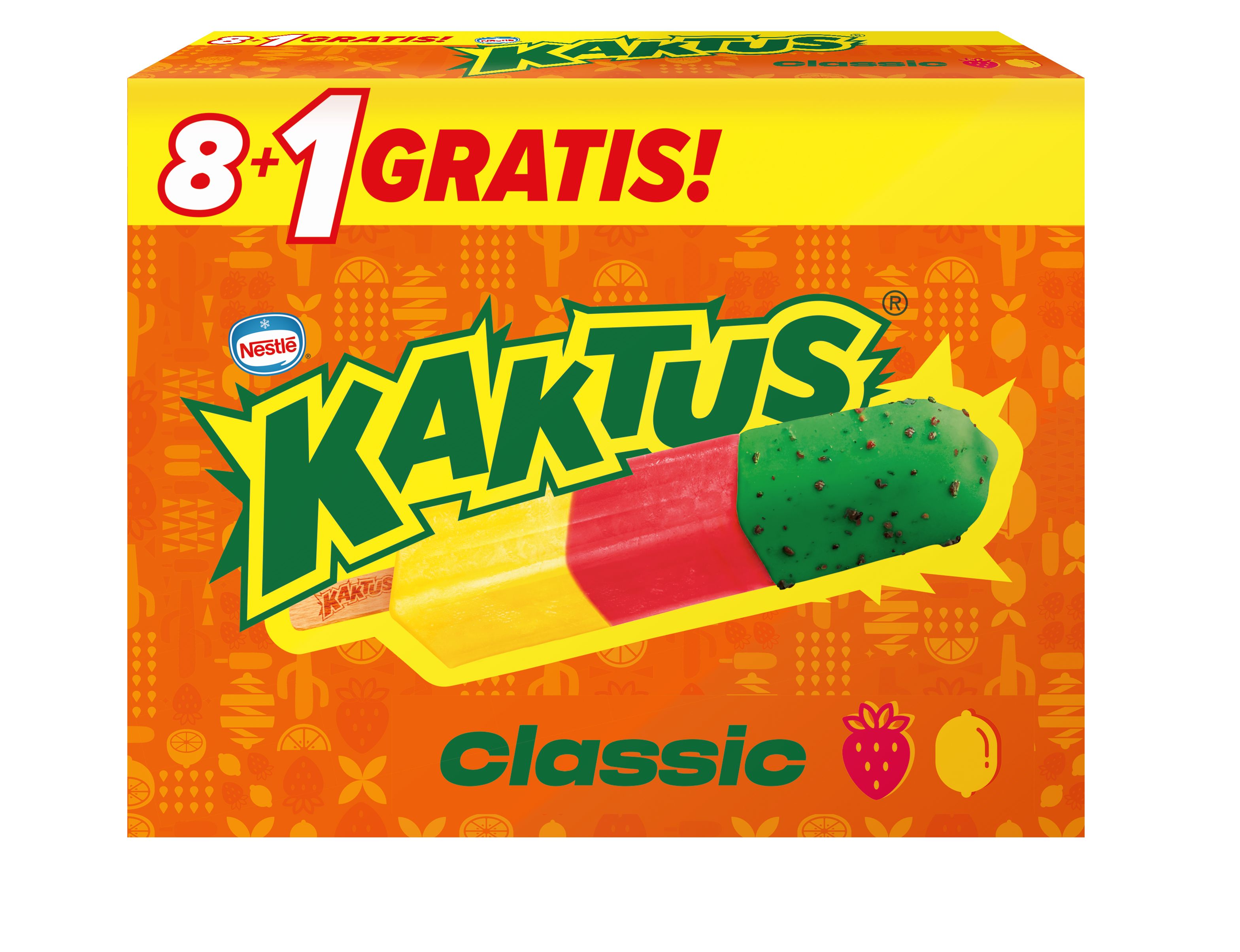 Kaktus Lody Cytryna Truskawka Multipack 8+1 Gratis 405Ml
