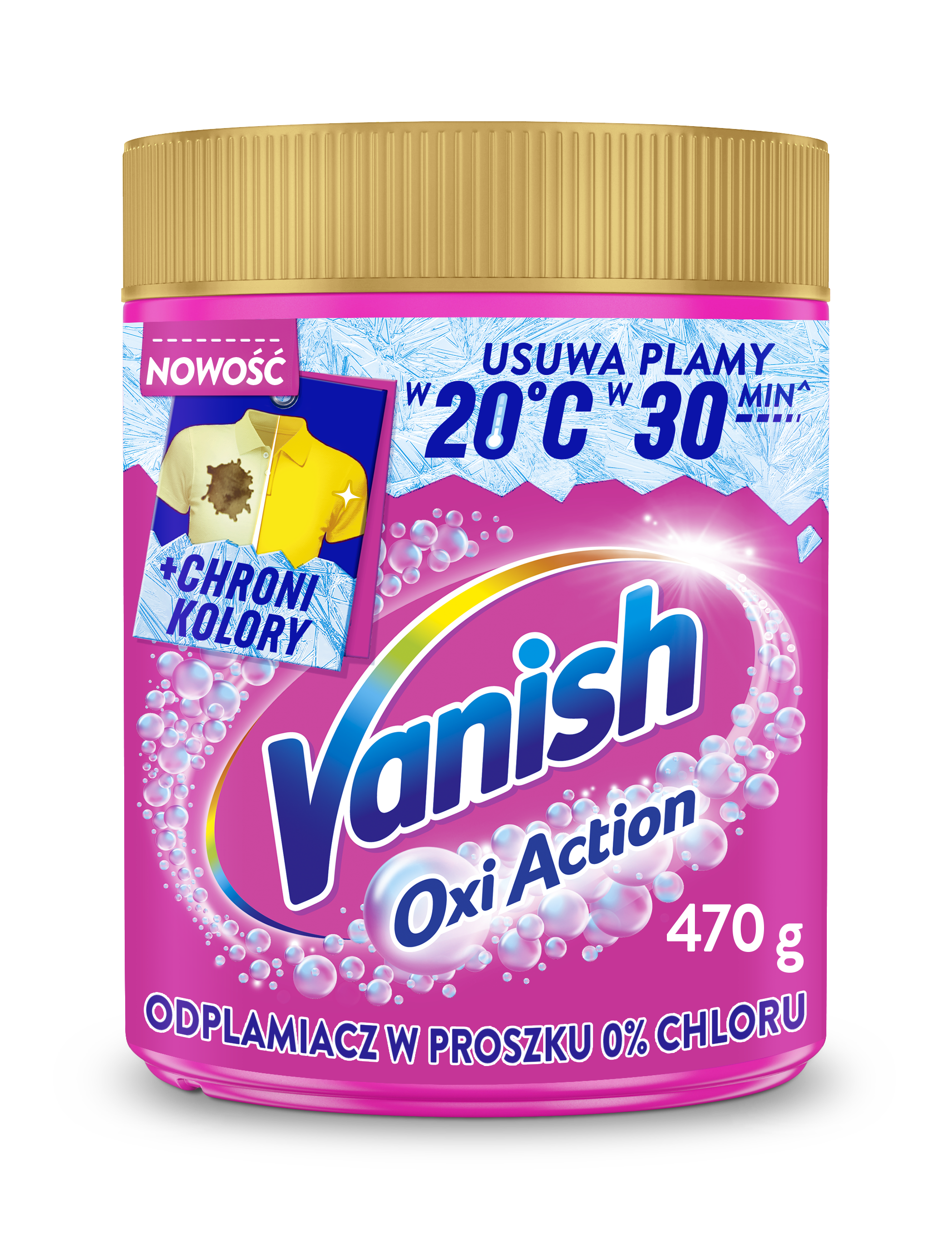 Vanish Odplamiacz Proszek Do Tkanin Kolorowych Multi Action Pink 470 G
