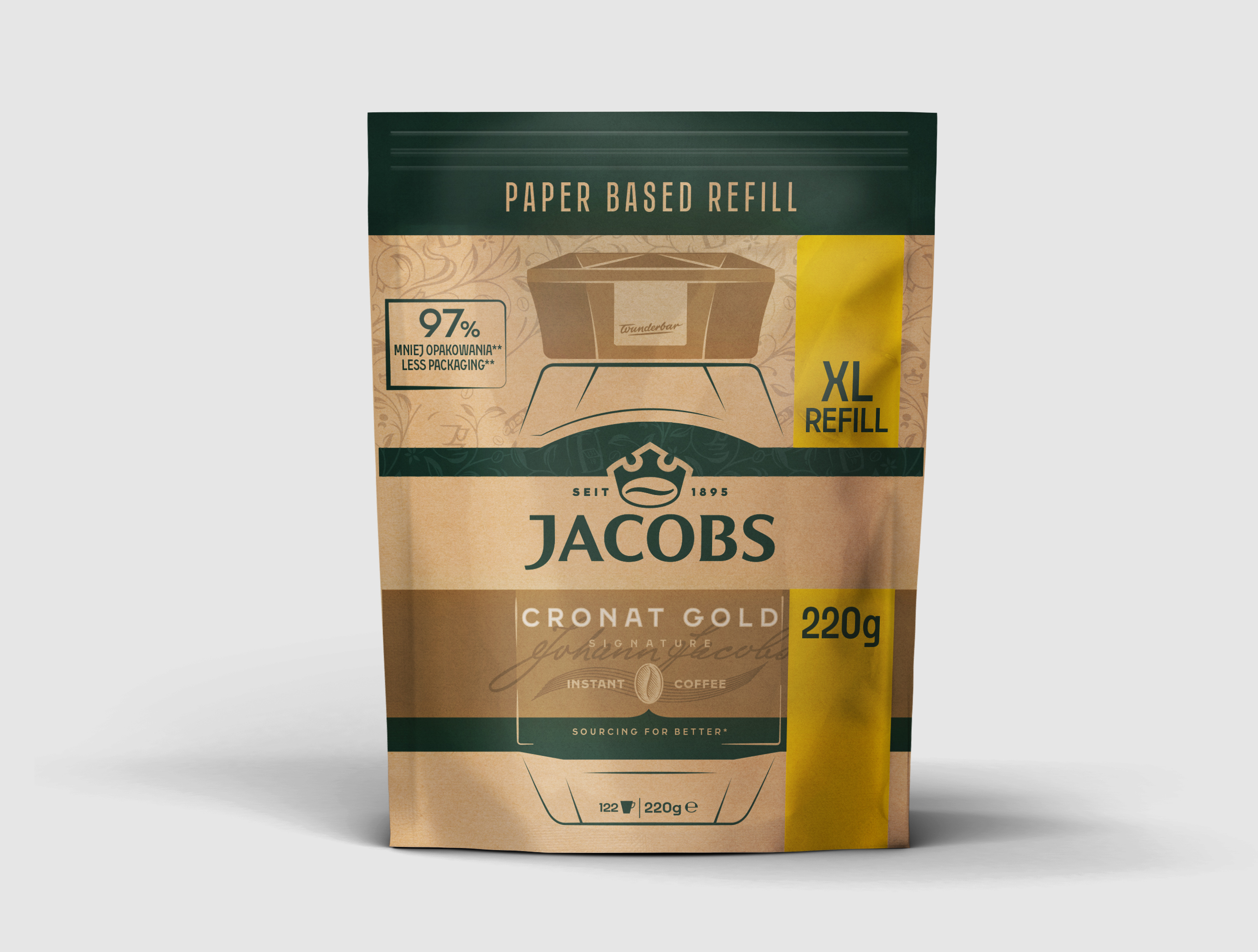 Kawa Rozpuszczalna Jacobs Cronat Gold Dosypka 220G