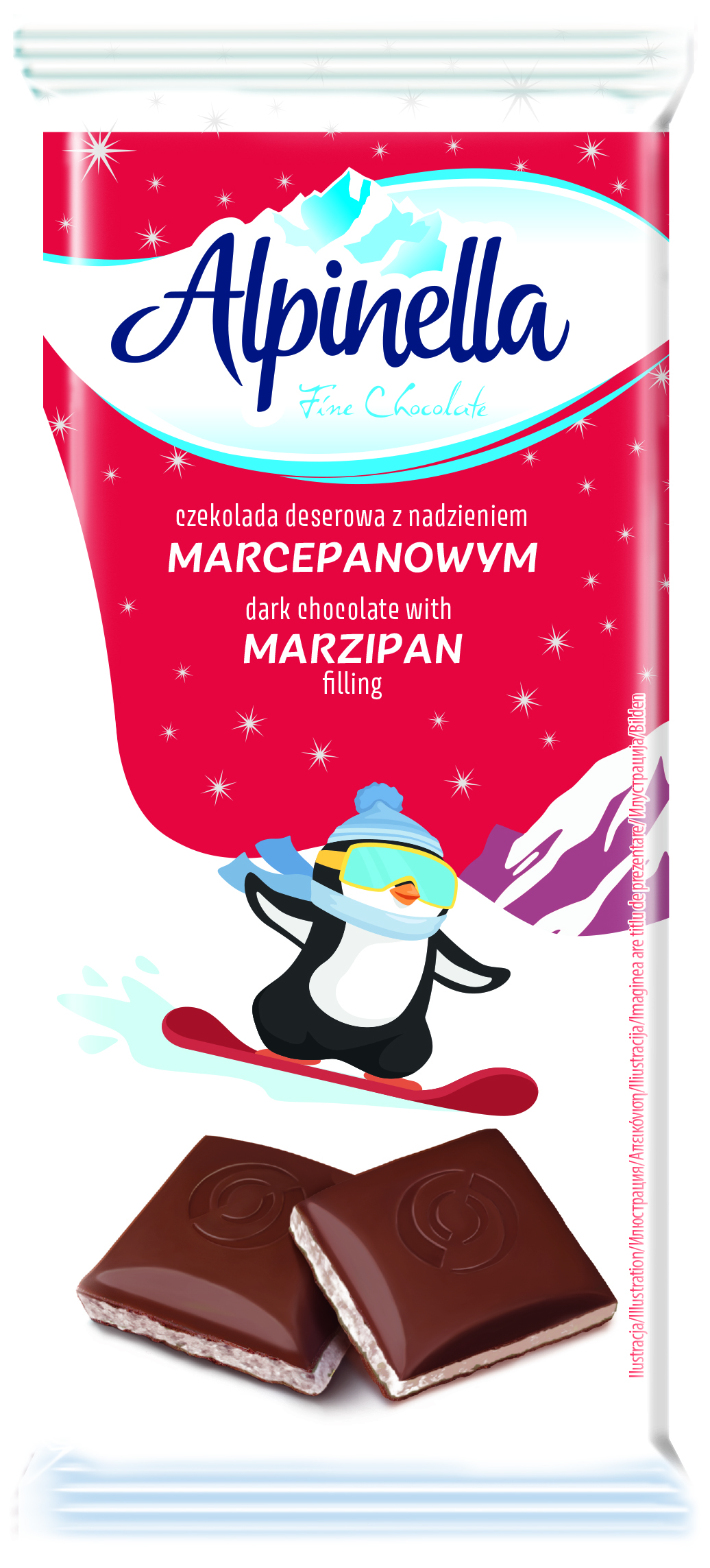 Alpinella Czekolada Mleczna Z Nadzieniem Marcepanowym (50%) 100 G