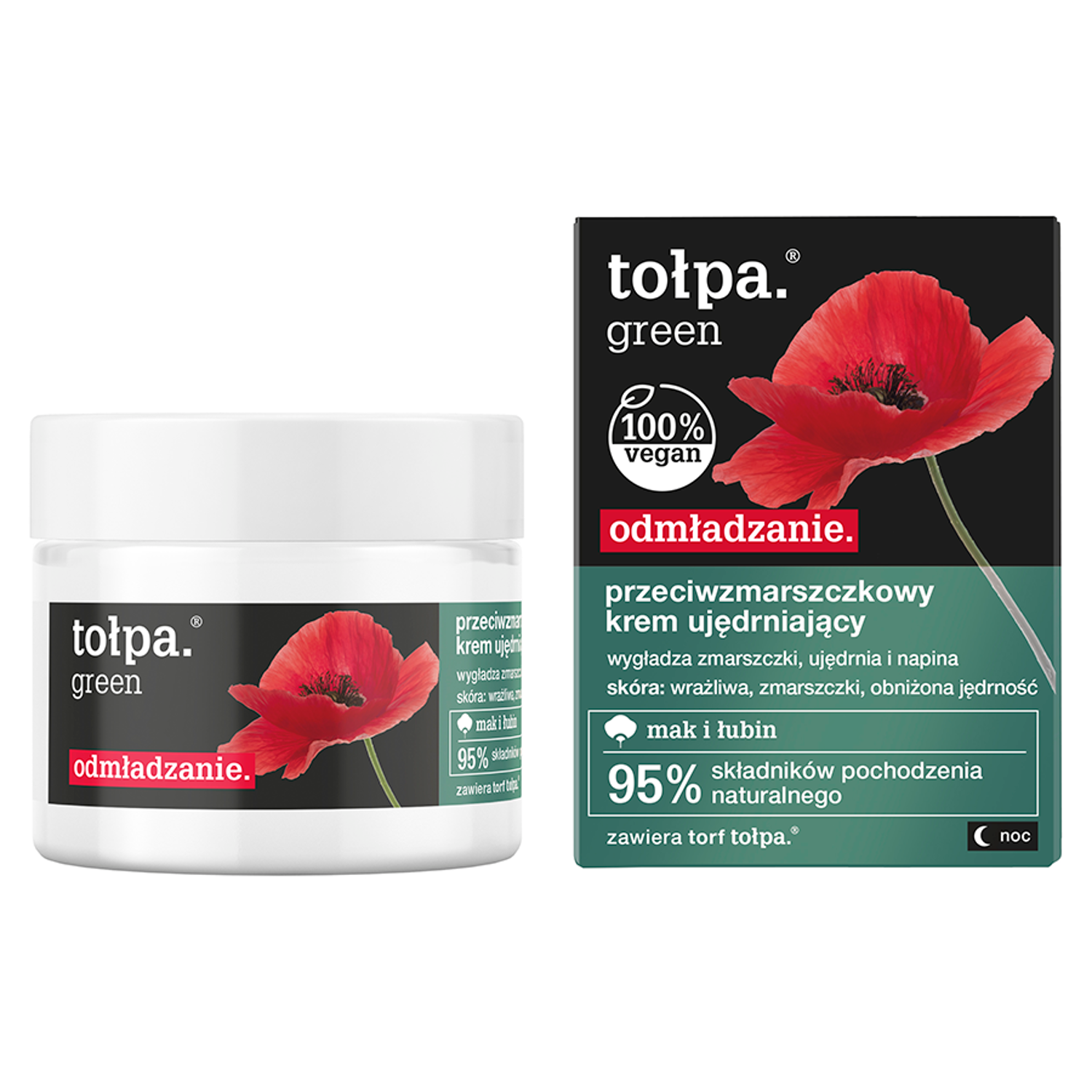 Tołpa. Green Odmładzający Przeciwzmarszczkowy Krem Ujędrniający, Noc 50 Ml