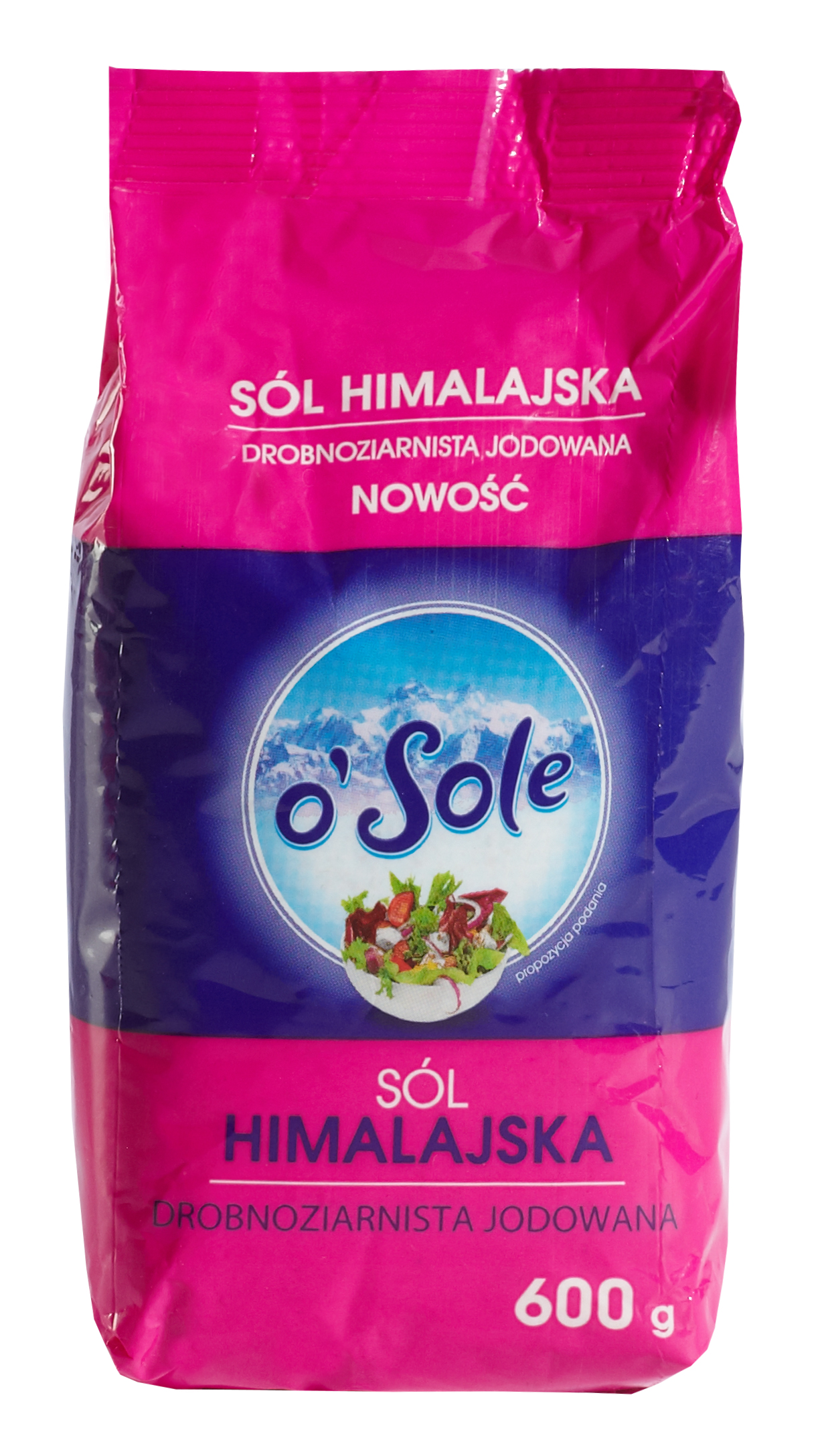 Sól Himalajska Drobnoziarnista Jodowana 600 G O’Sole