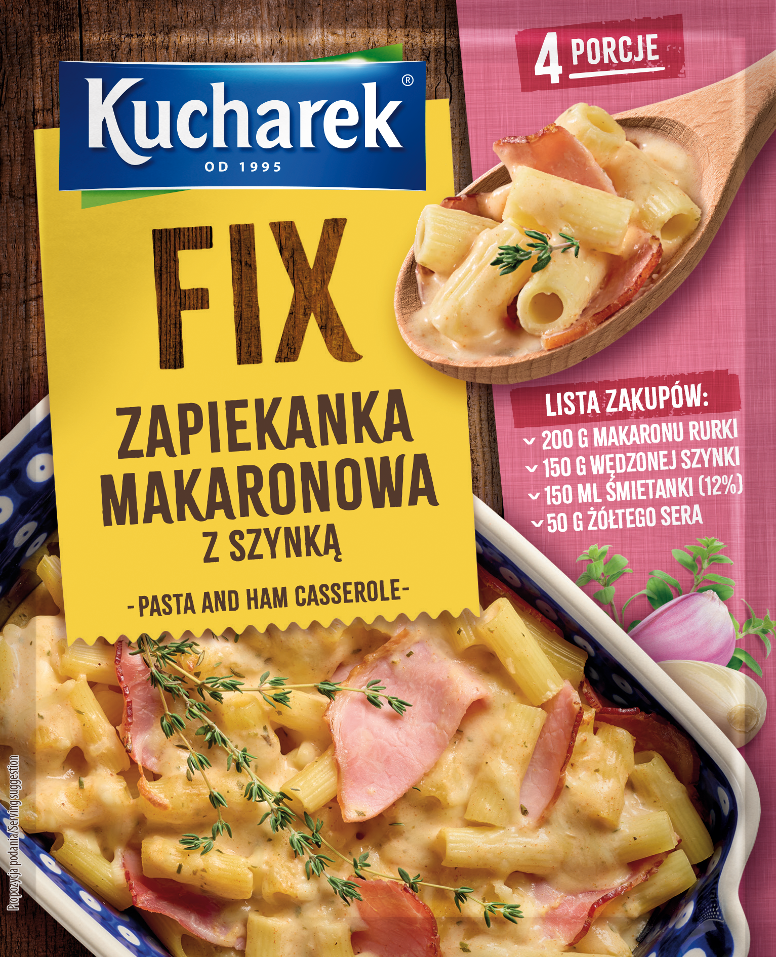 Kucharek Fix Zapiekanka Makaronowa Z Szynką 35G