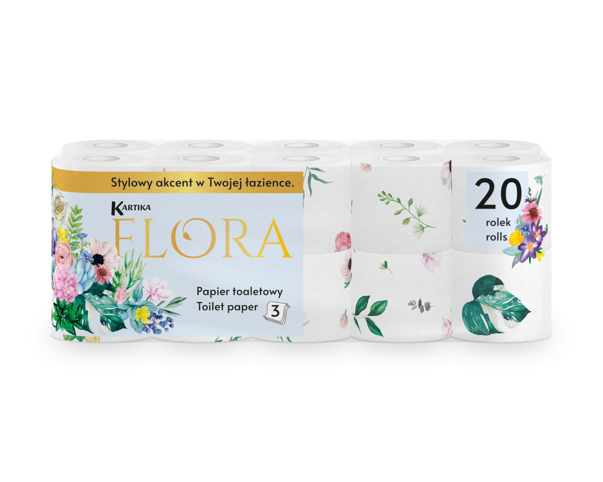 Papier Toaletowy 20R Kartika Flora Decor 160 List 3W Cel