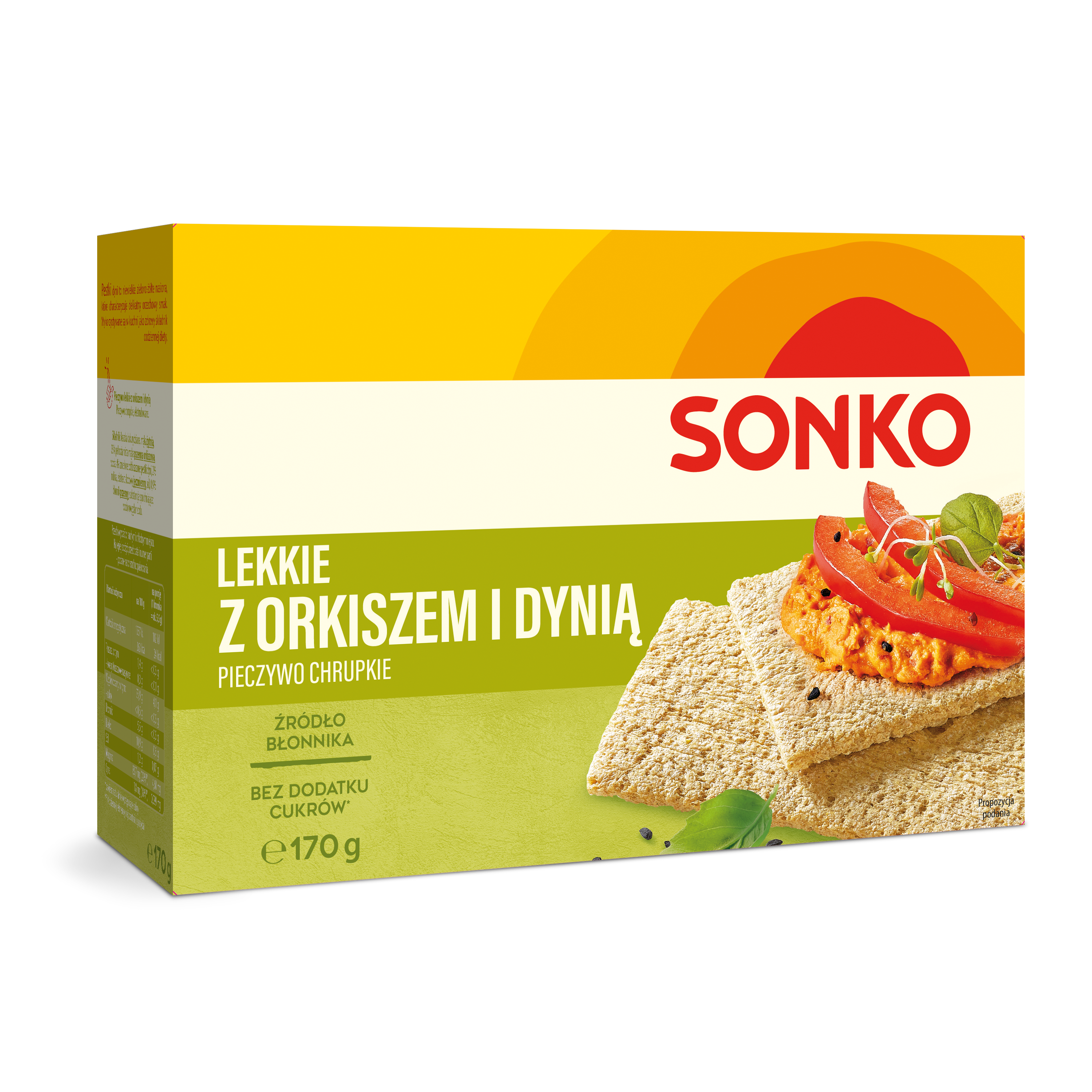 Sonko Pieczywo Chrupkie Lekkie Z Orkiszem I Dynią 170 G