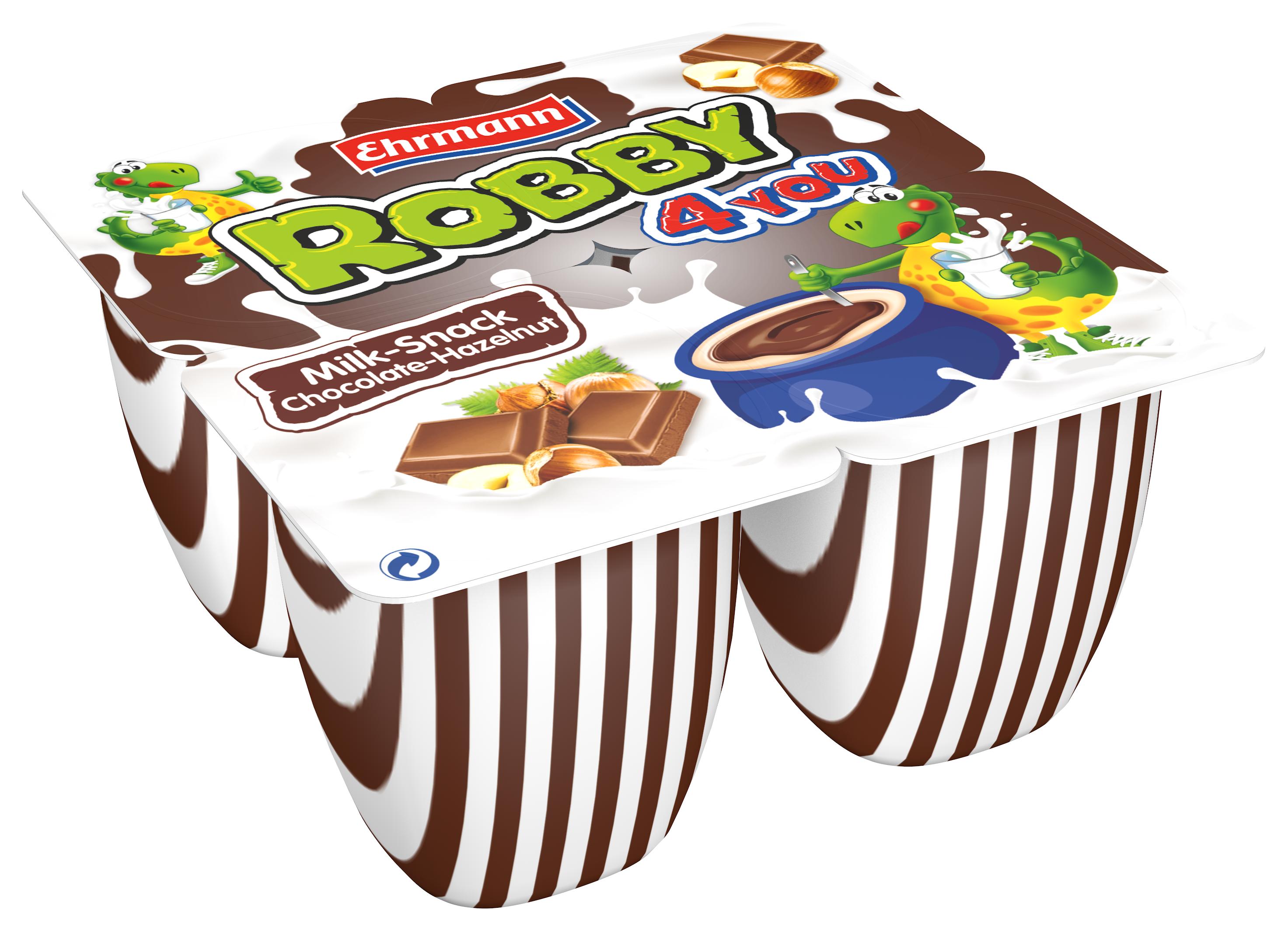 Robby 4 You Chocolate-Hazelnut 4 X 100G