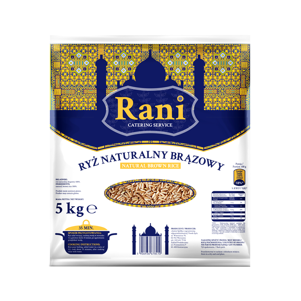 Ryż Rani Naturalny 5Kg