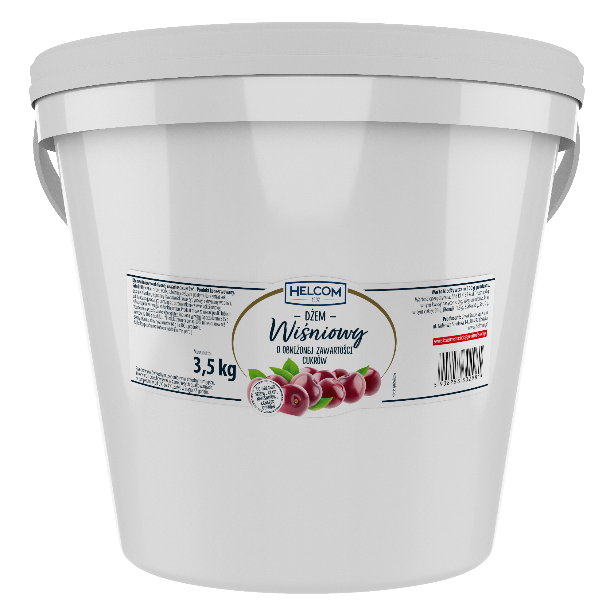 Dżem Wiśniowy 3,5 Kg Helcom