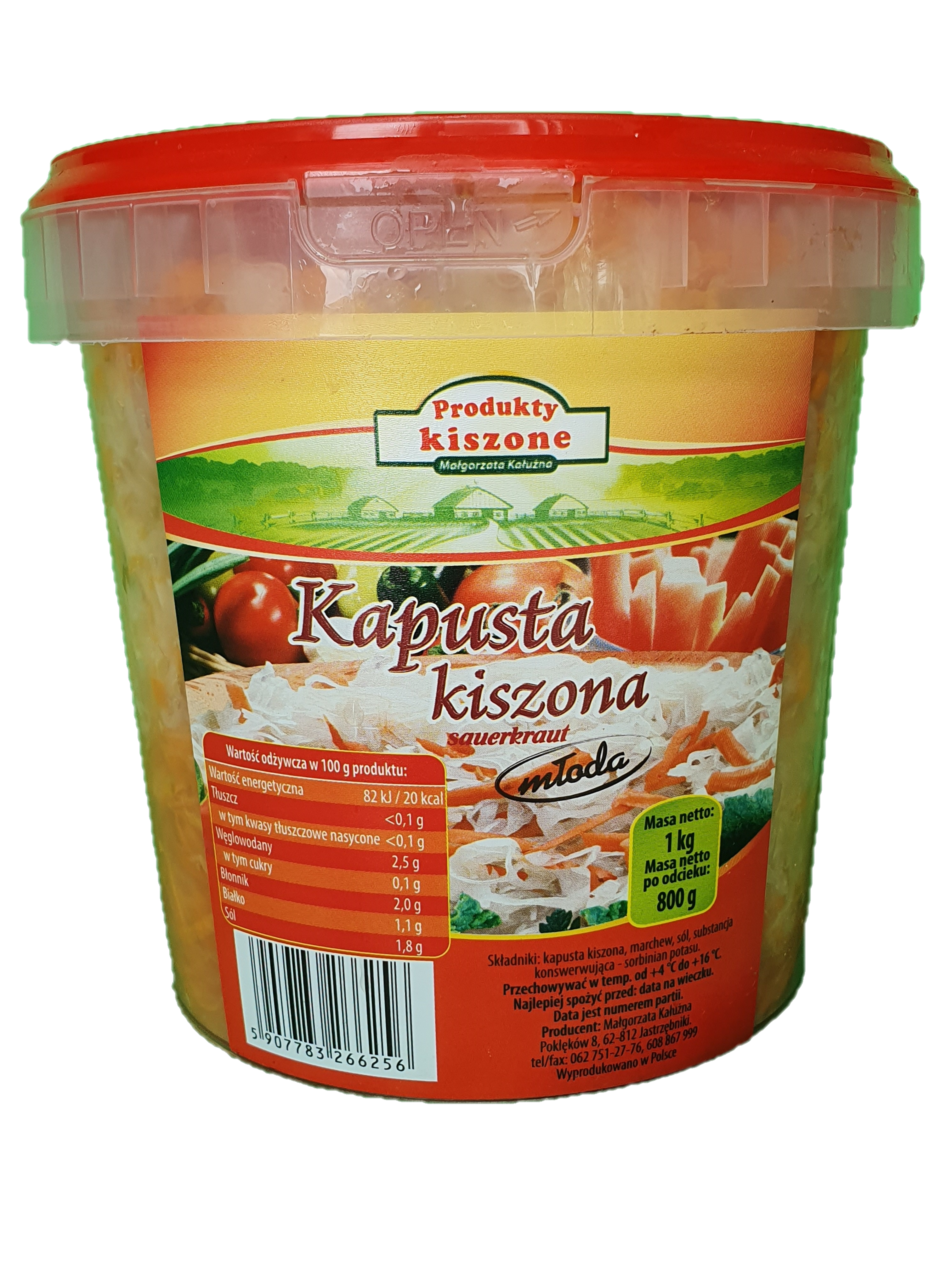 Kapusta Kiszona Młoda Polska 1Kg Małgorzata Kałużna