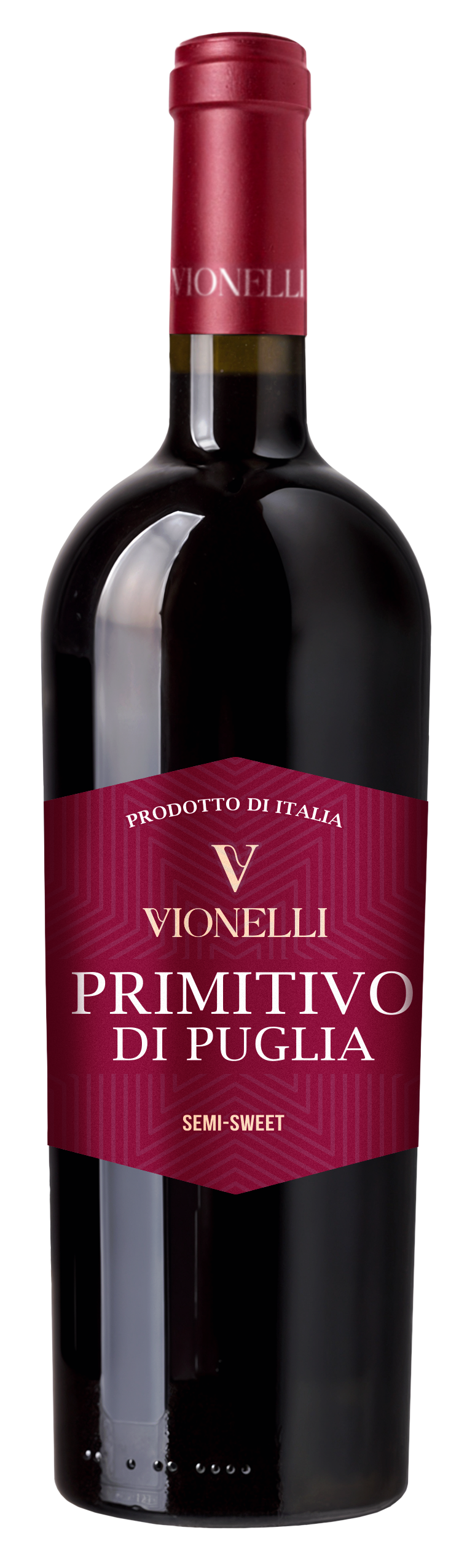 Wino Czerwone Vionelli Primitivo Di Puglia Półsłodkie 750 Ml